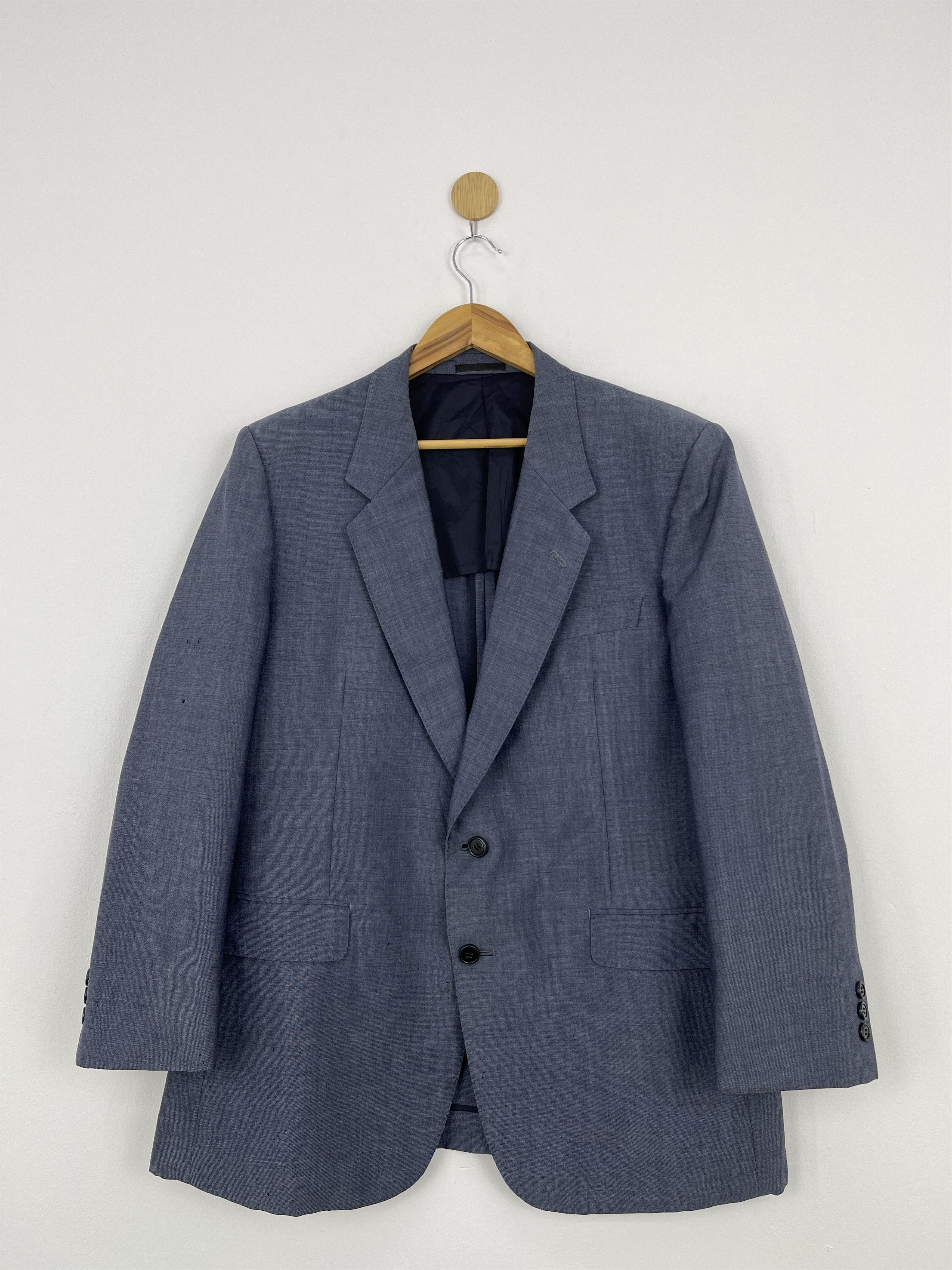 image of Vintage Lanvin Paris Button Up Jacket in Blue, Men's (Size Medium)