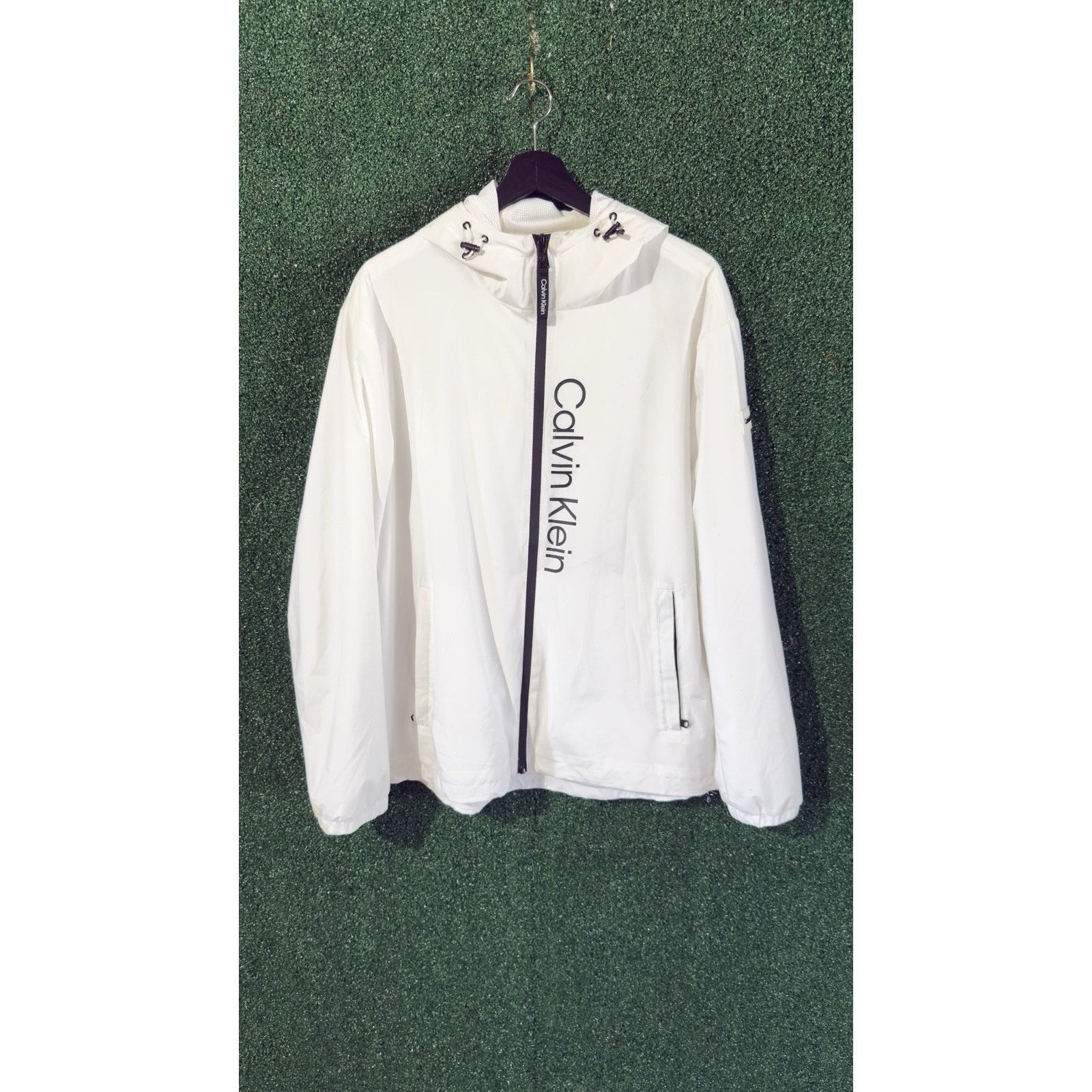 Calvin Klein Calvin Klein Men’s White Full Zip Windbreaker Jacket Size L Size US L / EU 52-54 / 3 - 1 Thumbnail