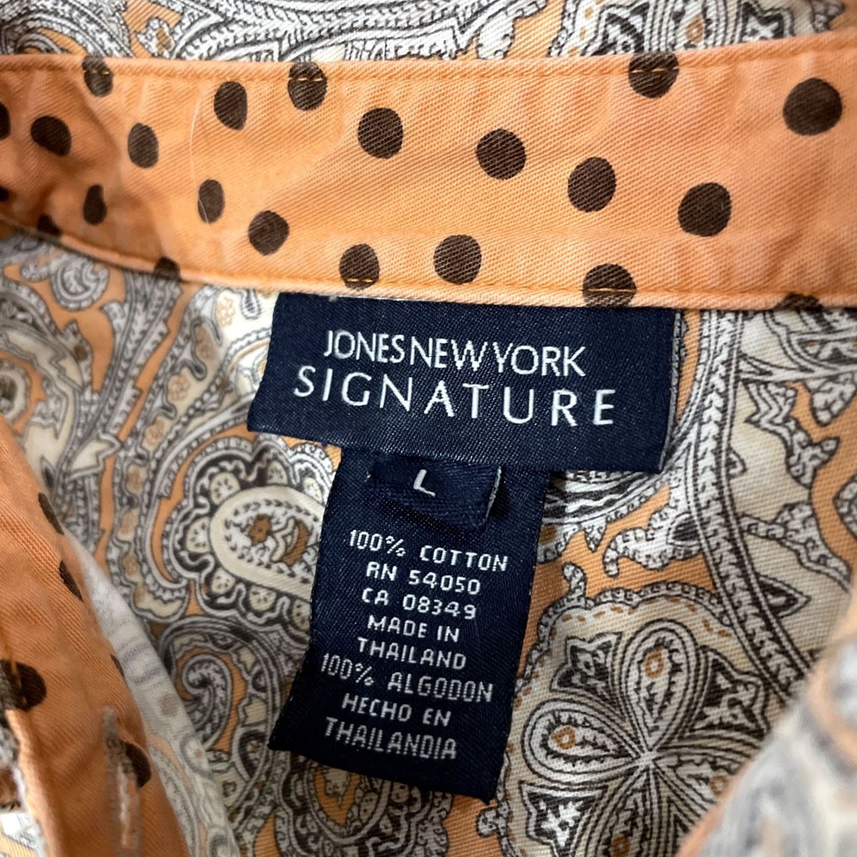 Jones New York Jones New York Signature Paisley Shirt Women L Western Pink Floral Button-Up Top Size M / US 6-8 / IT 42-44 - 4 Thumbnail