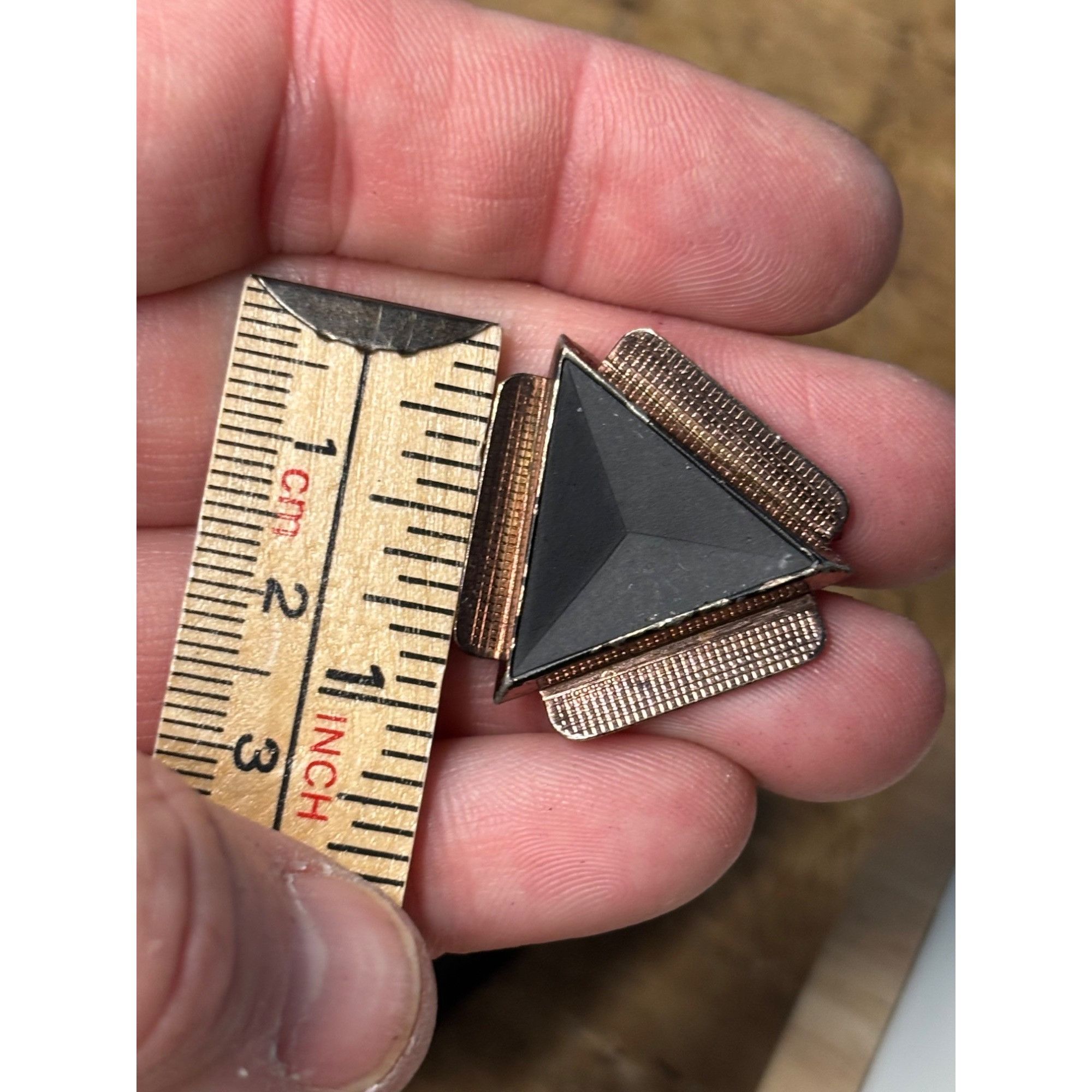 Other Vintage Copper & Black Geometric Cufflinks Size ONE SIZE - 7 Thumbnail