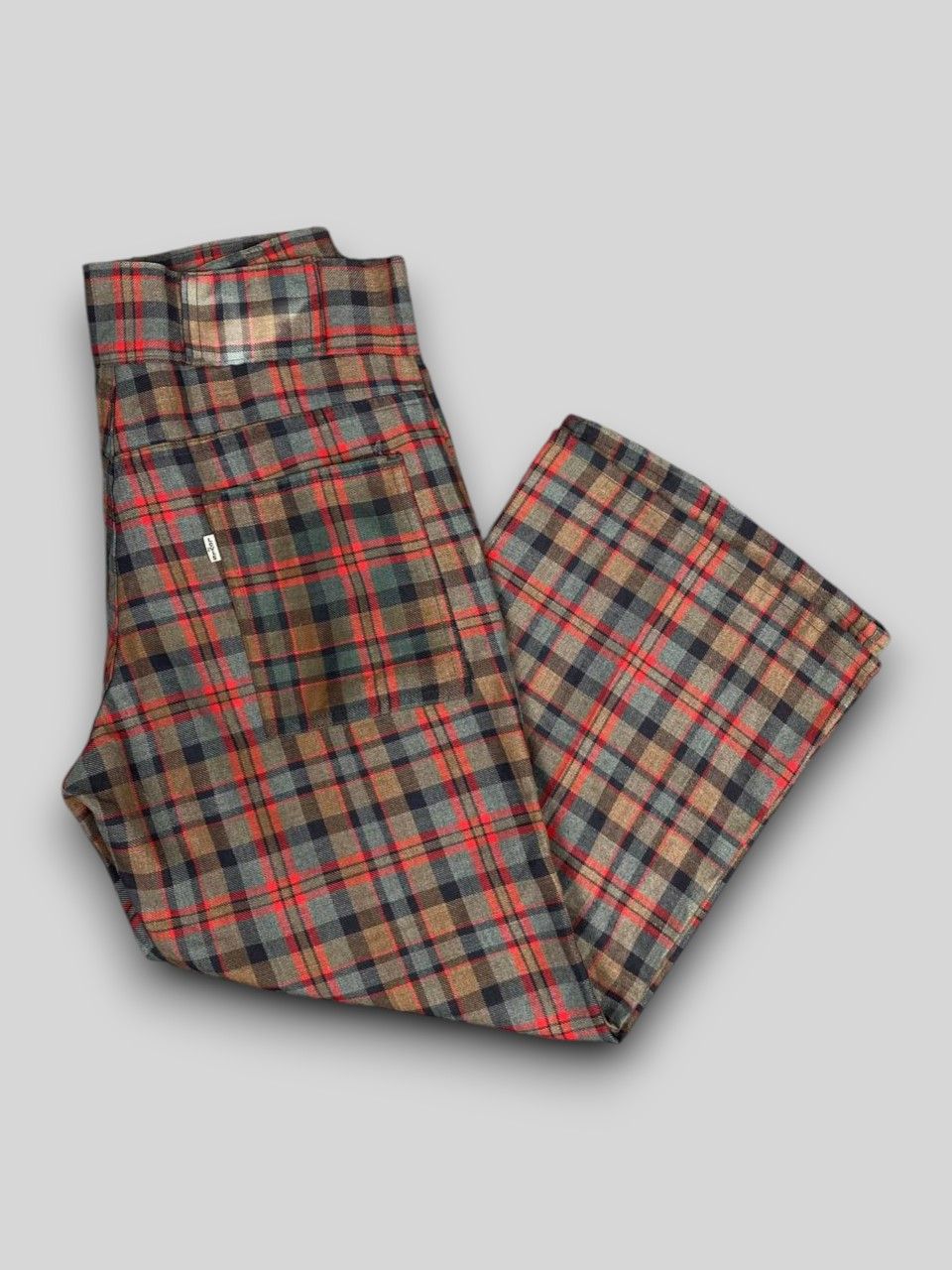 Levi's vintage 70s levis sta prest checkered flare denim sunfaded Size US 32 / EU 48 - 1 Thumbnail