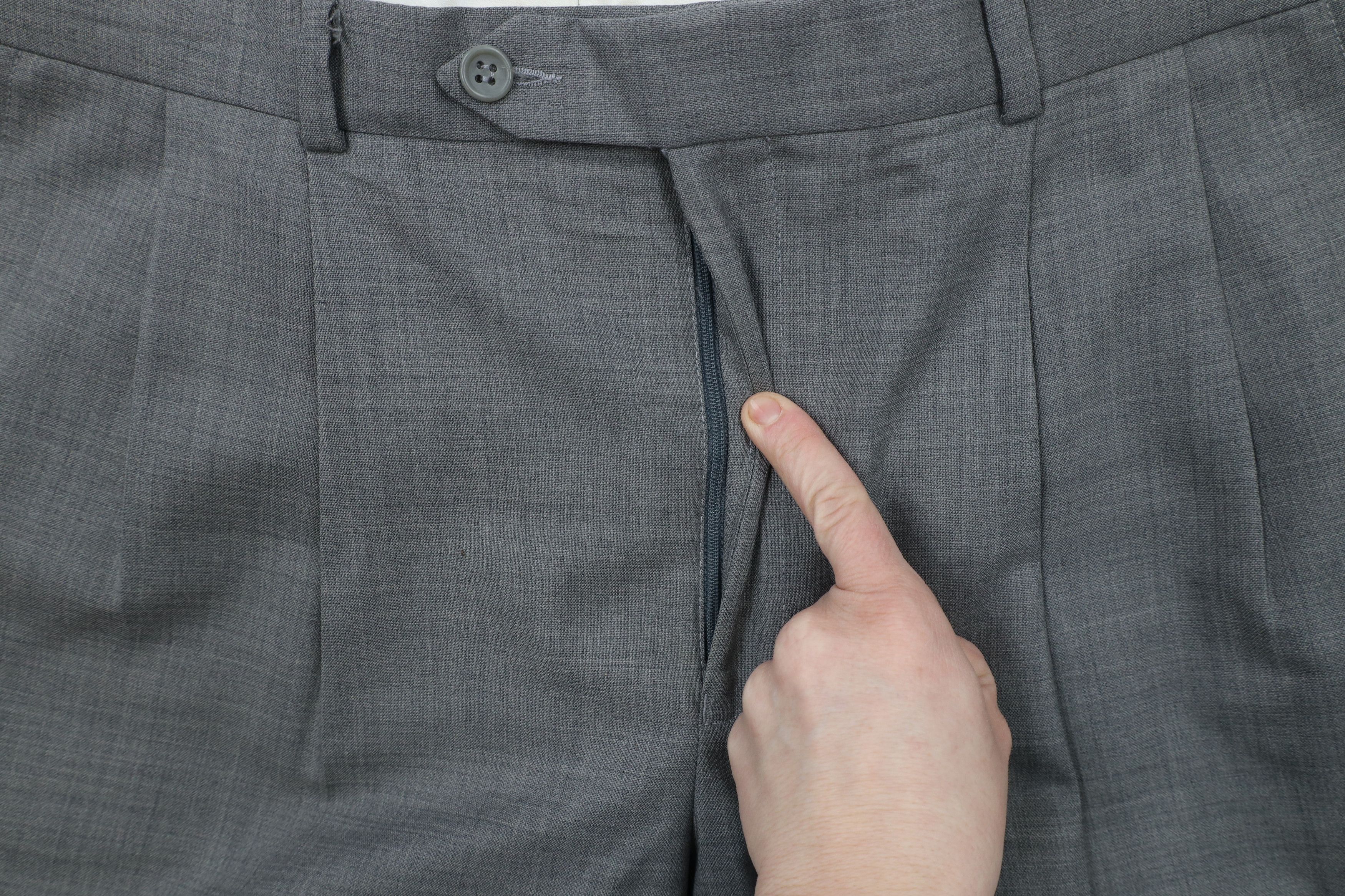 Ralph Lauren × Vintage Vintage Ralph Lauren Wool Cuffed Wide Leg Chino Pants Gray Size US 34 / EU 50 - 6 Thumbnail