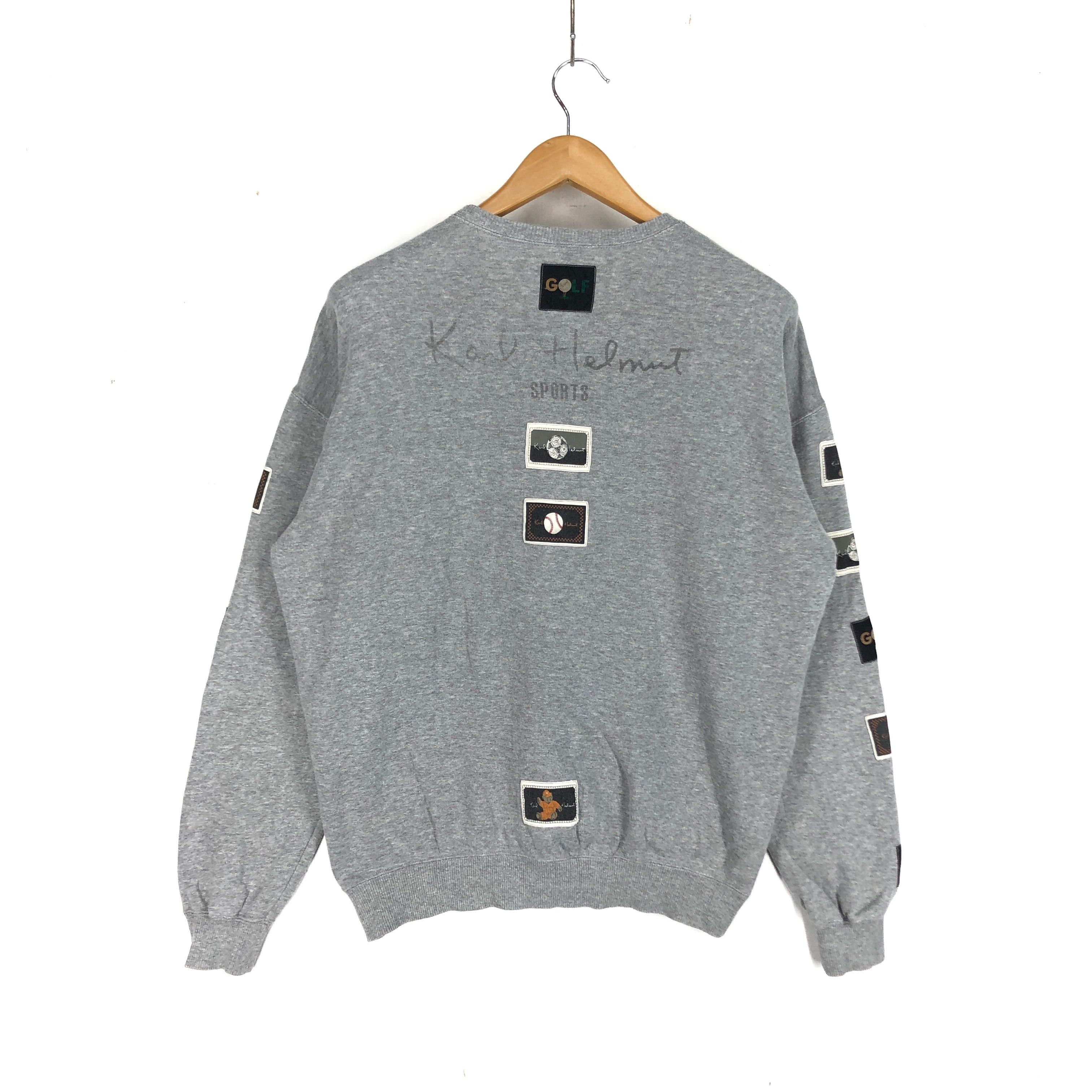 Karl Helmut KARL HELMUT SPORTS Patch Logo Crew Neck Sweatshirt #2589-92 Size US L / EU 52-54 / 3 - 1 Thumbnail