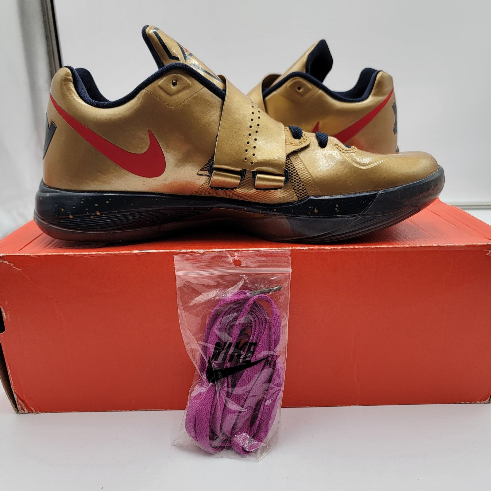 Nike Nike Zoom KD 4 'Gold Medal' Sz 8.5 473679-702 Size US 8.5 / EU 41-42 - 2 Thumbnail