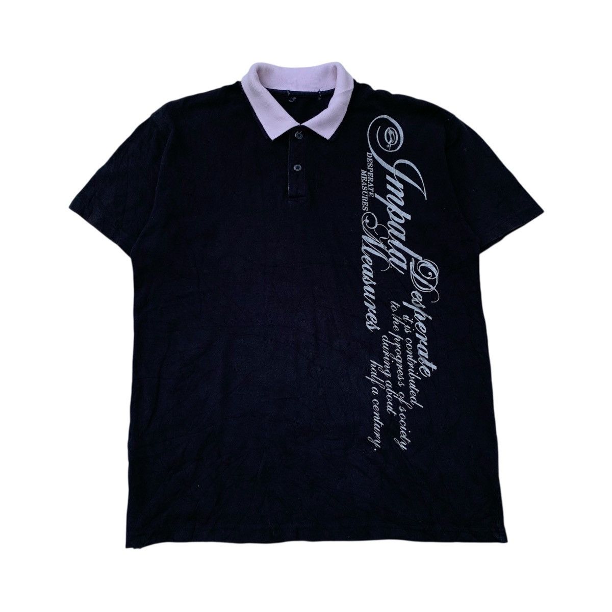 Japanese Brand Impala Poem Y2K Punk Style Polo Shirt Size US L / EU 52-54 / 3 - 9 Thumbnail