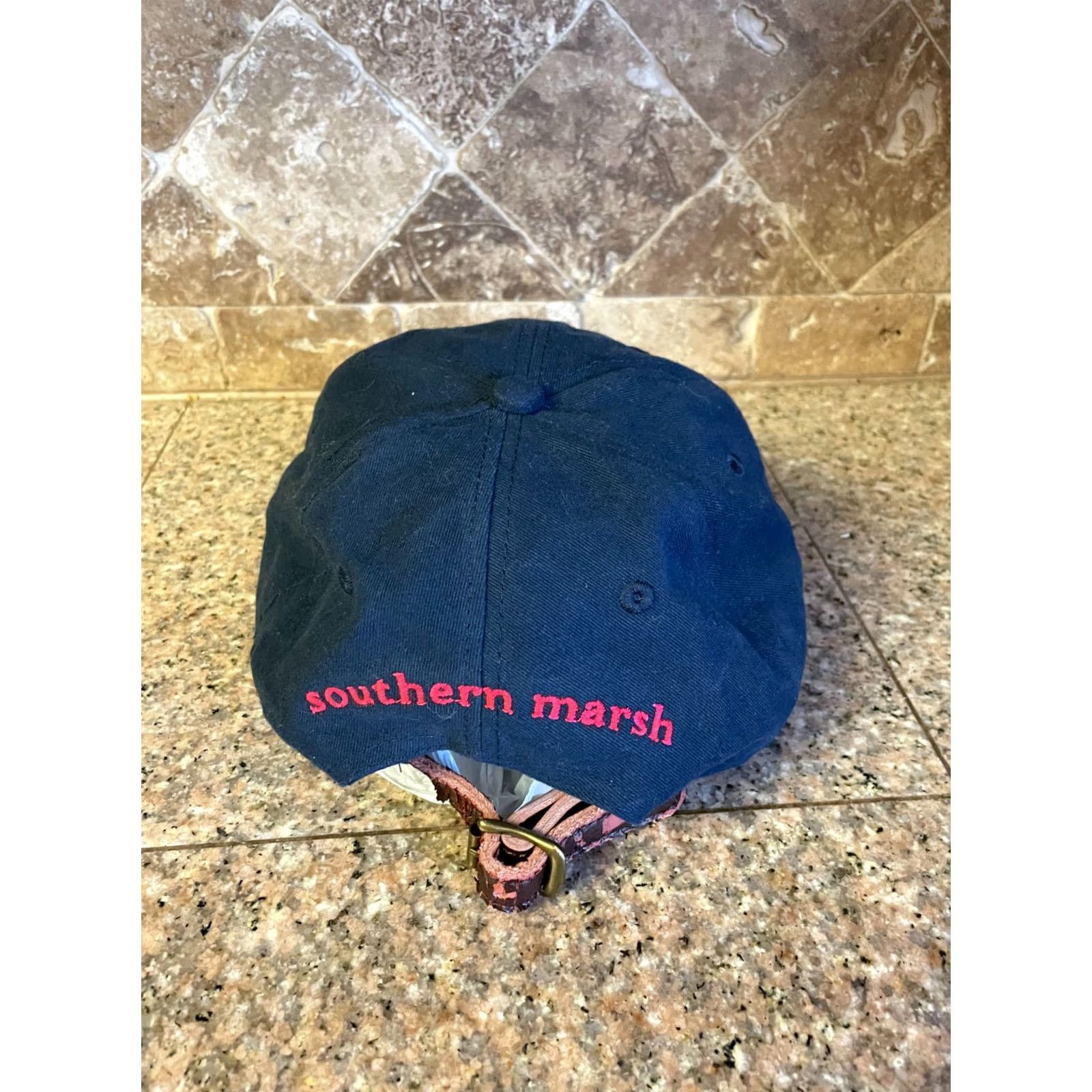Vintage Southern Marsh Signature Duck Logo Baseball Cap Hat Adjustable Navy Blue Mens Cap Size ONE SIZE - 3 Thumbnail