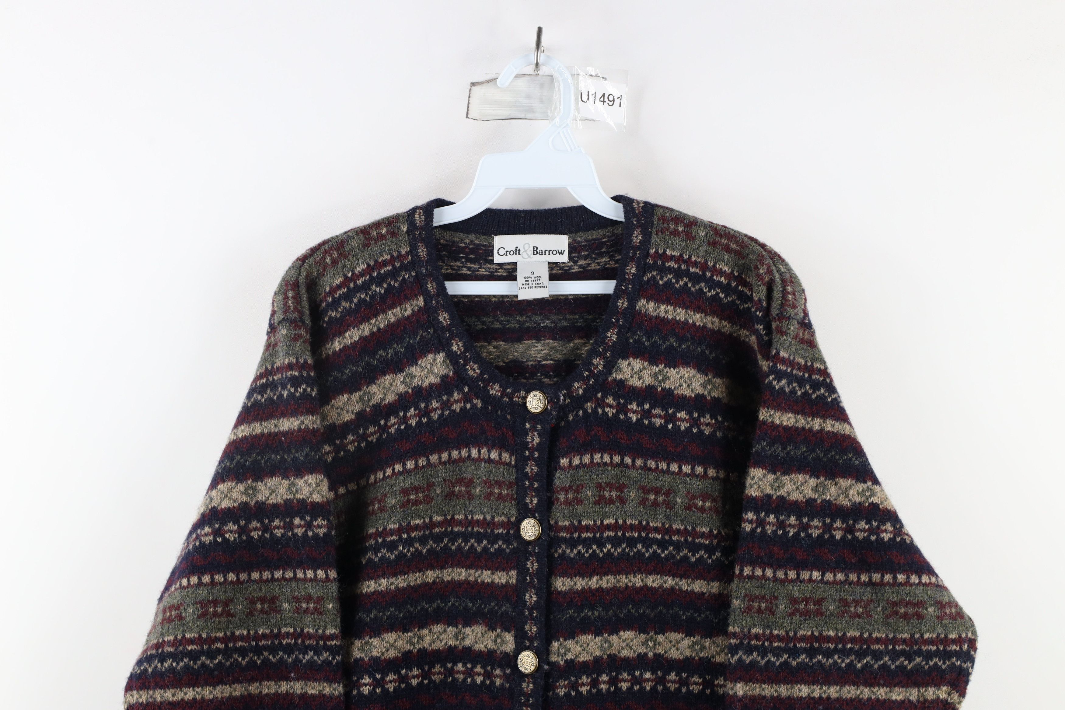Vintage Vintage 90s Streetwear Wool Fair Isle Knit Cardigan Sweater Size S / US 4 / IT 40 - 2 Thumbnail
