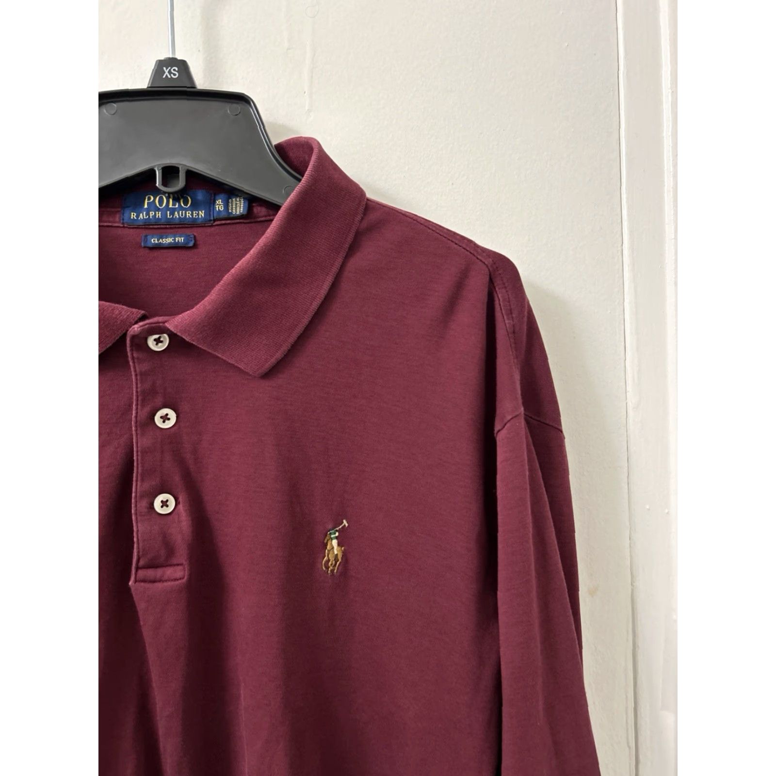 Polo Ralph Lauren Polo Ralph Lauren Shirt Mens XL Red Maroon Classic Fit Rugby L/S Size US XL / EU 56 / 4 - 4 Thumbnail