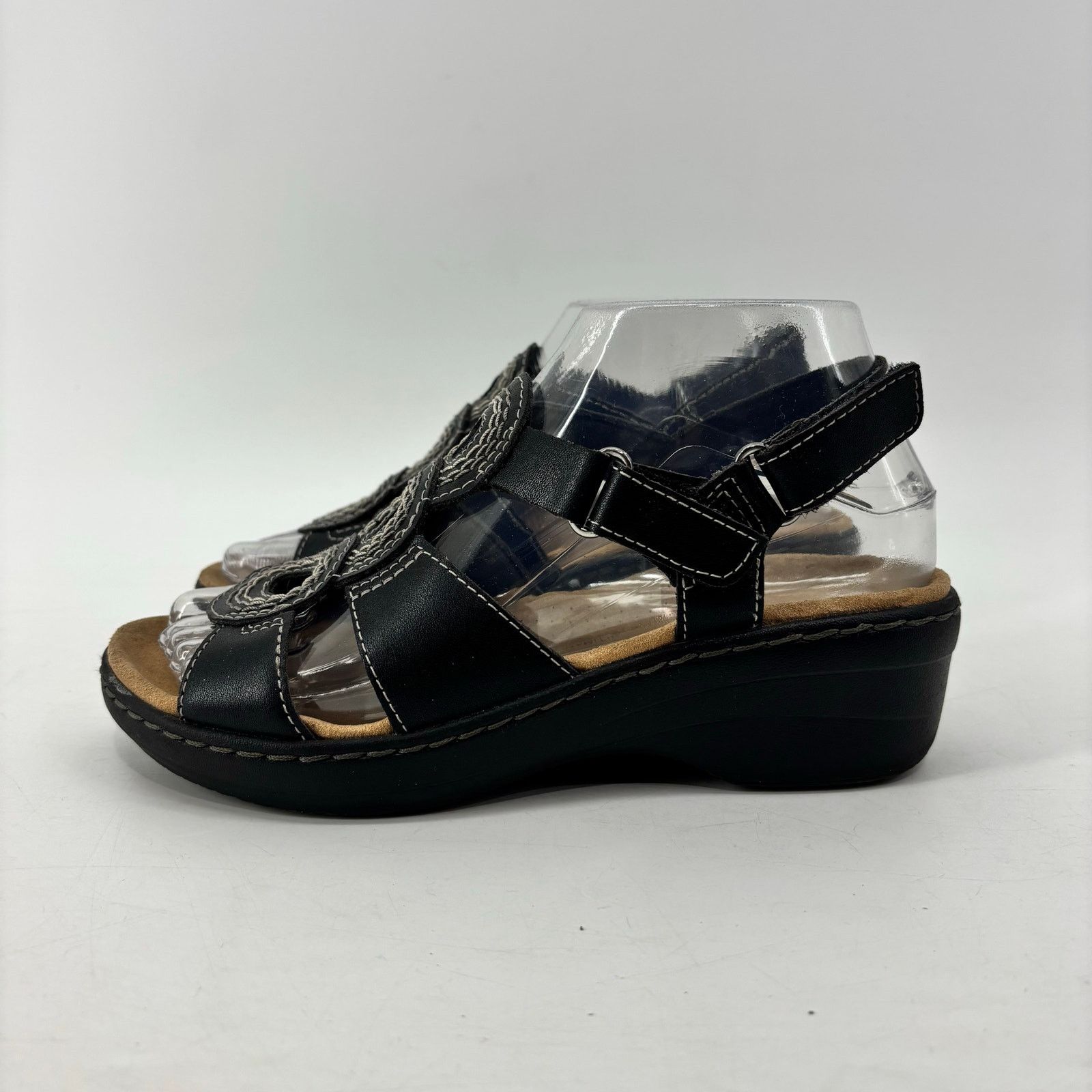 Clarks Clarks Merliah Derby Women's Size 6.5 Sandals Comfort Black Size US 6.5 / IT 36.5 - 11 Thumbnail