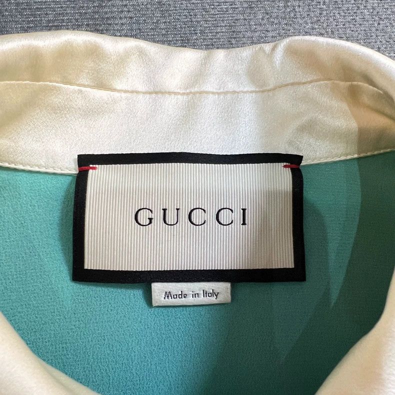 Gucci Gucci Lake blue silk doll collar women's shirt 2504-Nextarr Size XS / US 0-2 / IT 36-38 - 5 Thumbnail