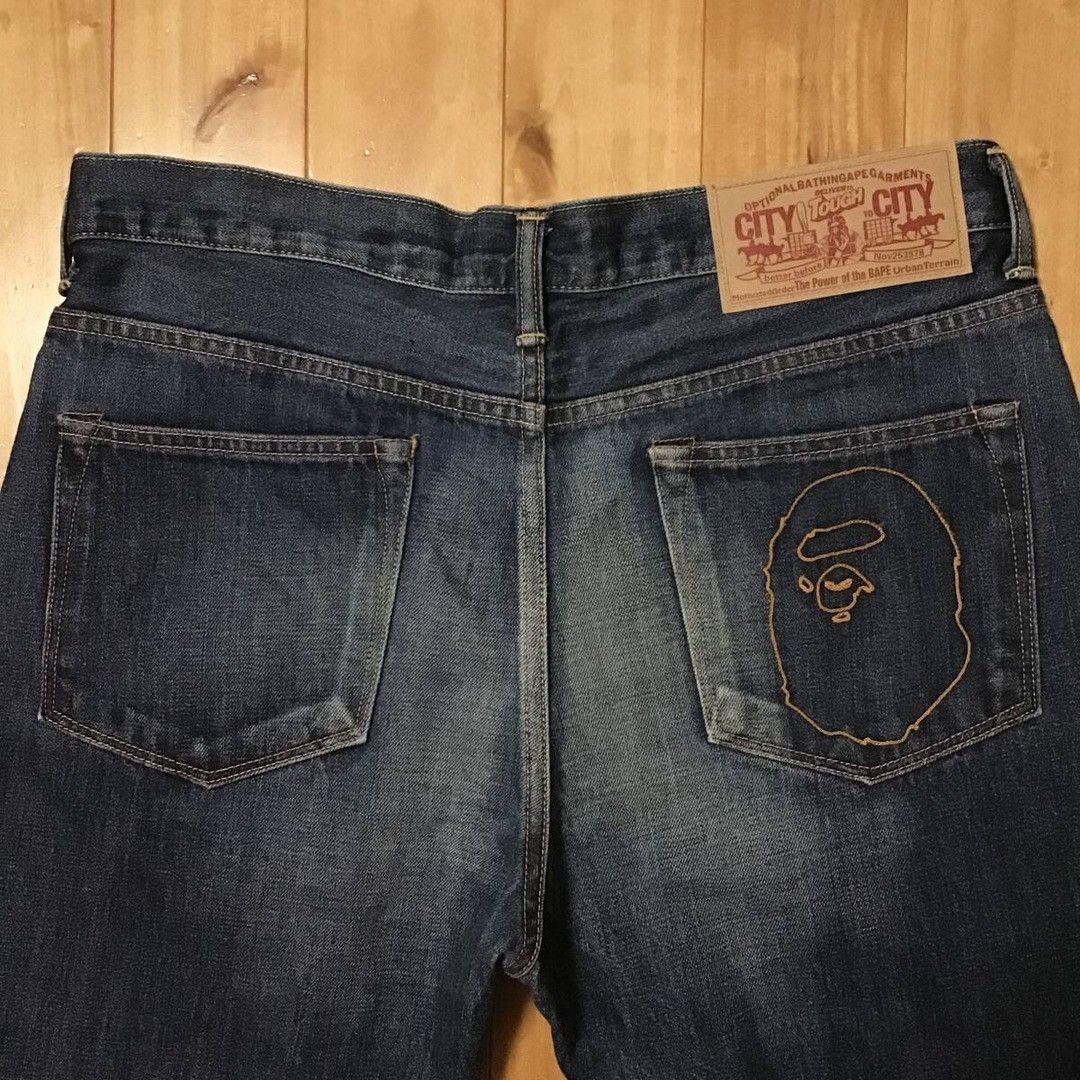 Bape BAPE CAMO Damage denim pants a bathing ape ★size L Size US 34 / EU 50 - 4 Thumbnail
