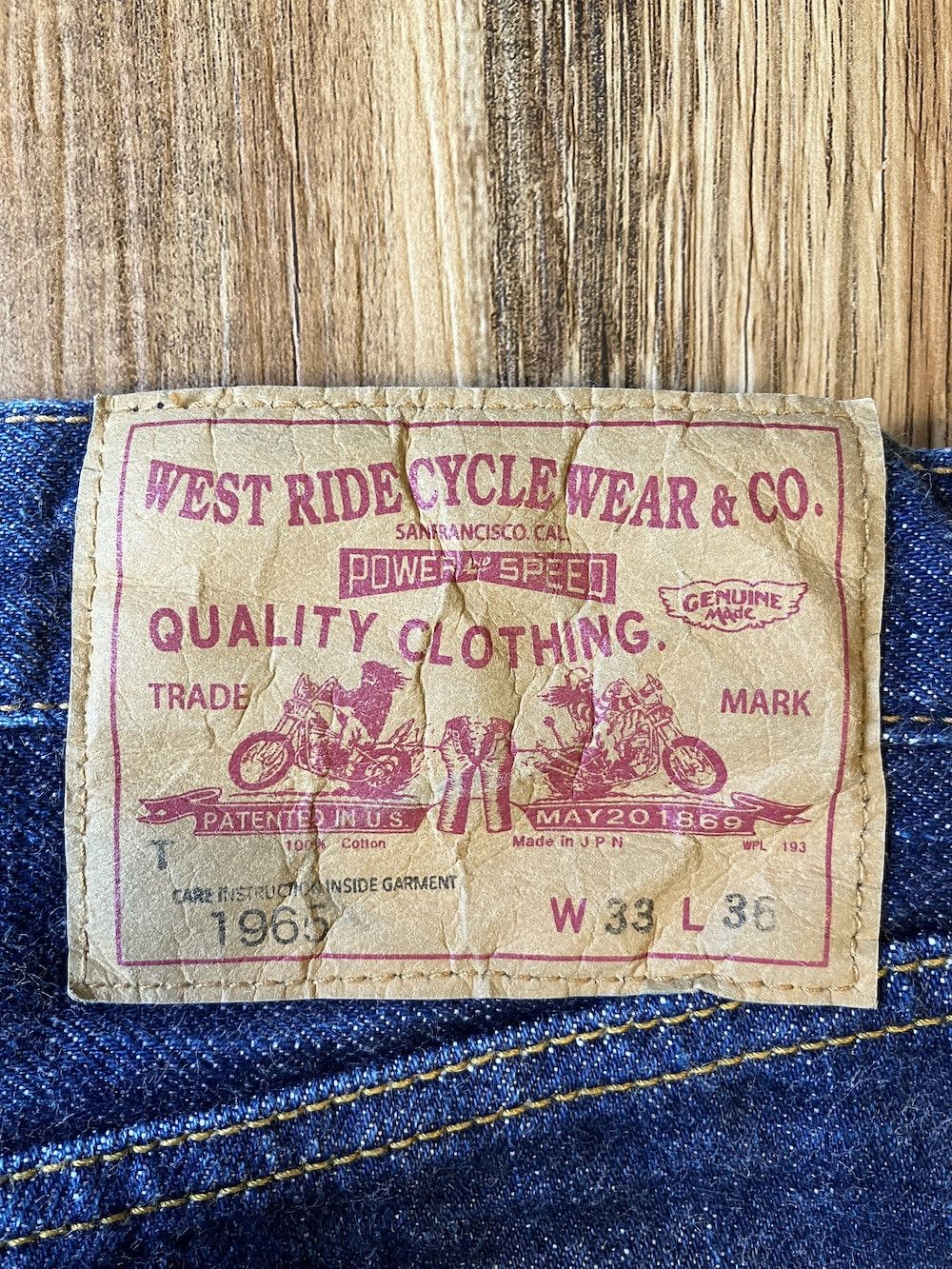 Japanese Brand WESTRIDE 1965ET W31 x L33 Japanese Selvedge Denim Size US 31 - 3 Thumbnail