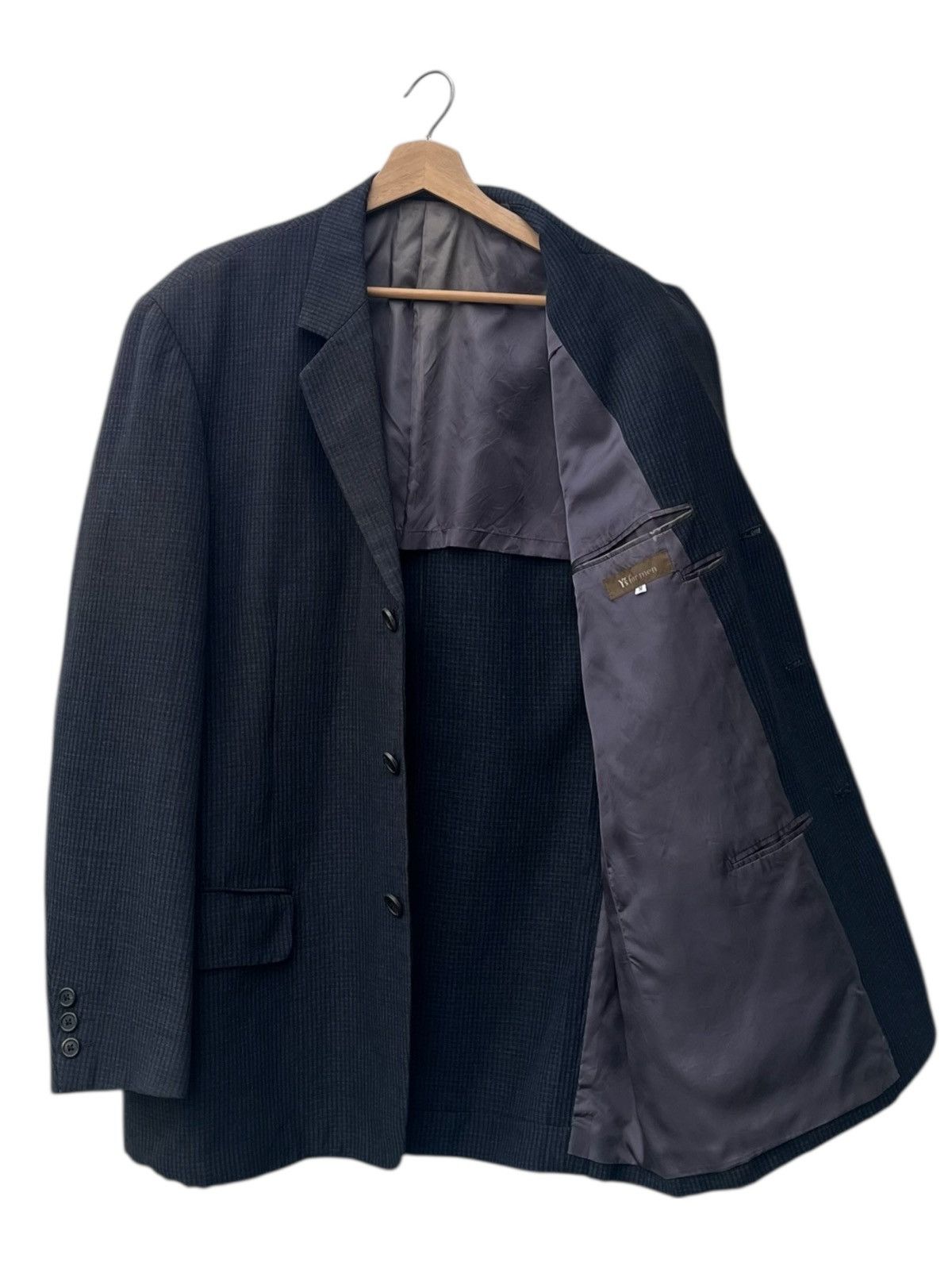 Yohji Yamamoto 90’s Y’s For Men Micro Plaid 3 Buttons Tailored Jacket Size US M / EU 48-50 / 2 - 3 Thumbnail