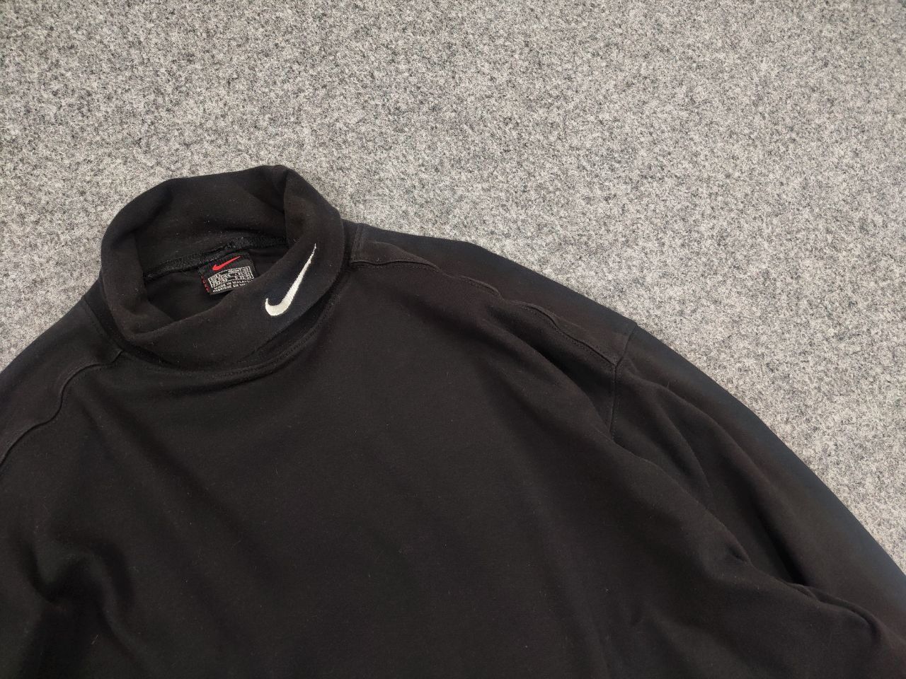 Nike Vintage 90's Nike Logo mock check Long sleeve sweatshirt Size US L / EU 52-54 / 3 - 5 Thumbnail