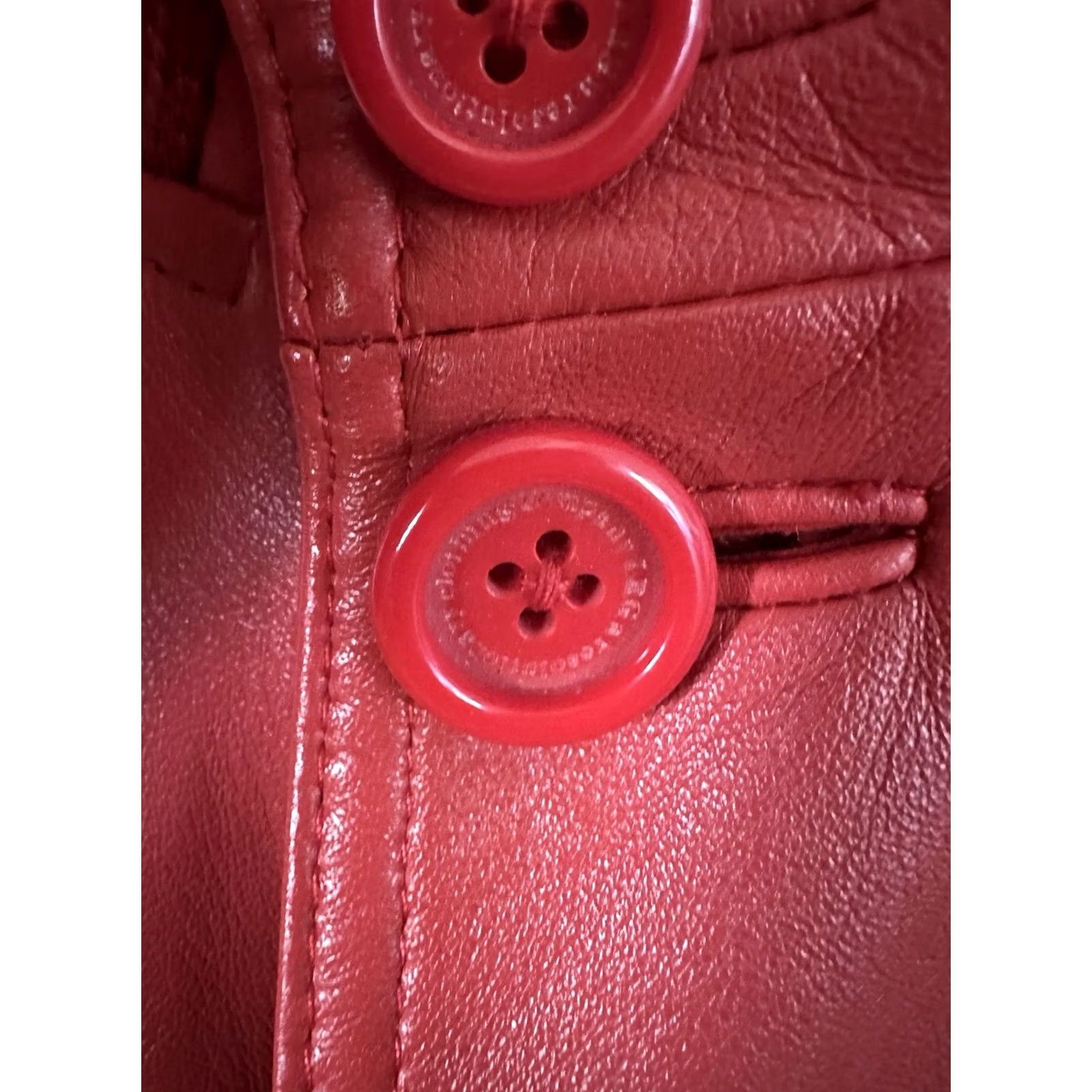 Vintage VINTAGE Lifted Research Group Lamb of God Red Leather Jacket Size L Regular Men Size US L / EU 52-54 / 3 - 6 Thumbnail