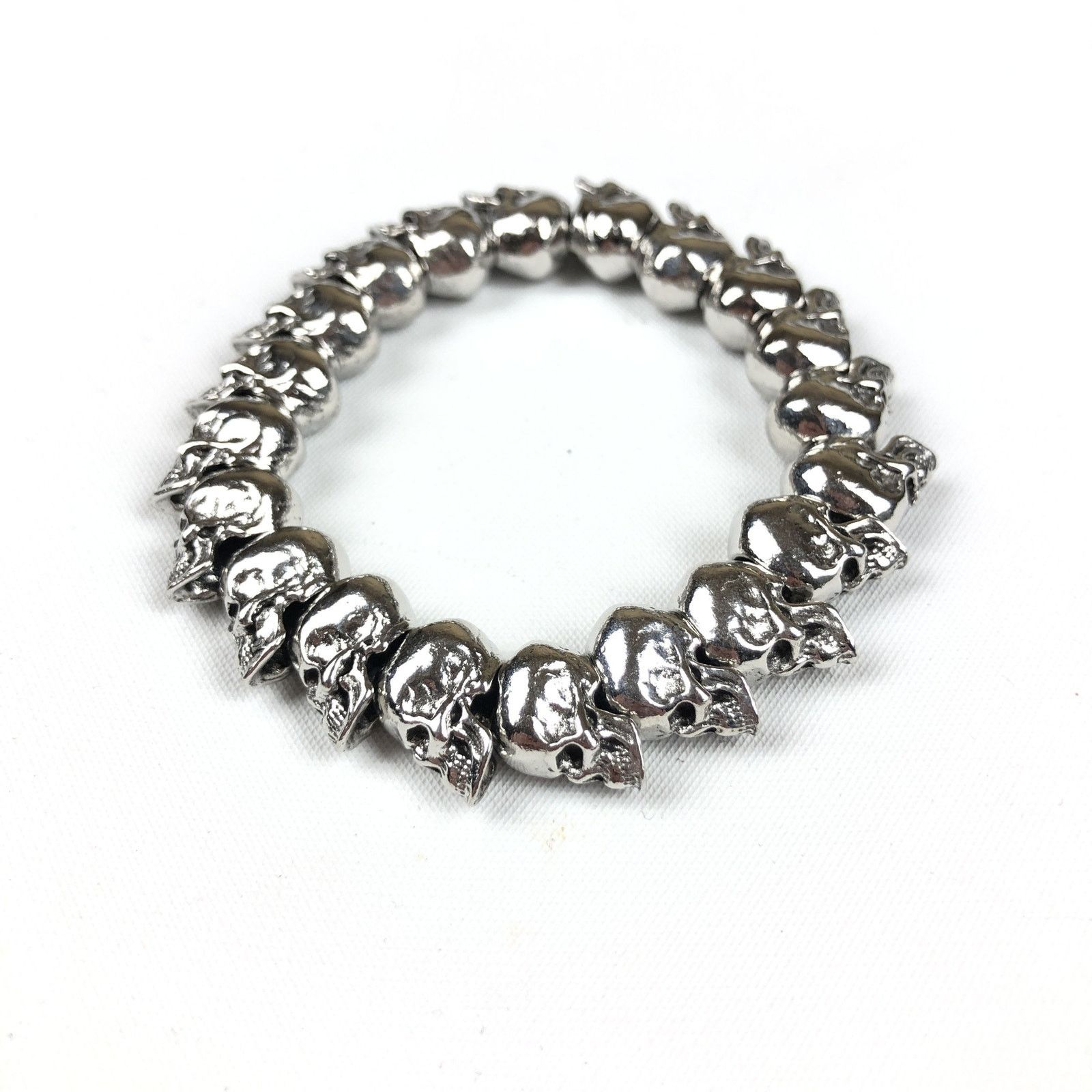 Jewelry Skull Bracelet Punk Rock Y2K in Silver, Men's