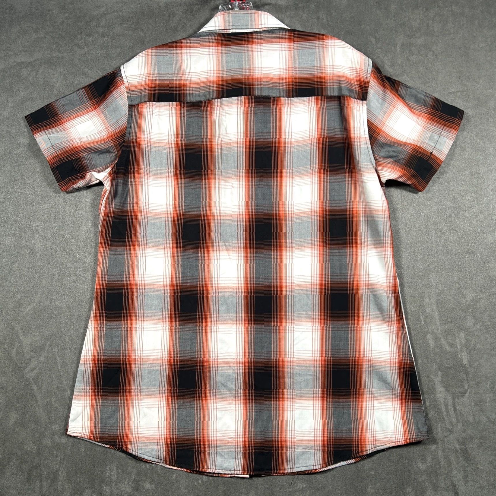 Vintage Dixxon Flannel Shirt Womens L Orange Plaid Button-Down Classic Casual Travel Size L / US 10 / IT 46 - 6 Thumbnail