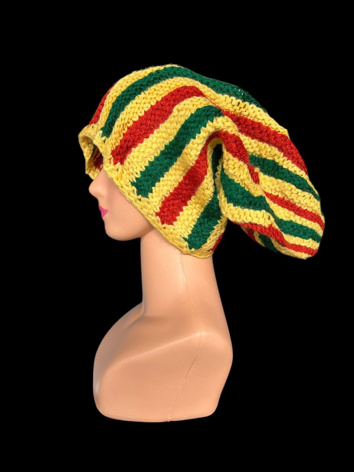 Japanese Brand × Kapital × Vintage Crochet Knitted handmade Long Big Beanie Hats Rare ☠️☠️ Size ONE SIZE - 2 Thumbnail