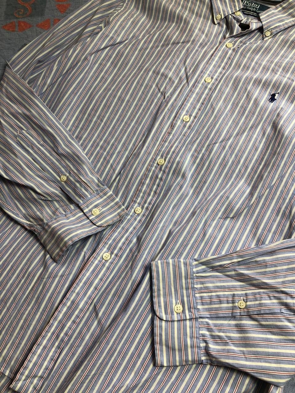 Polo Ralph Lauren × Ralph Lauren Polo Ralph Lauren Vintage Striped Shirt Logo Size US XXL / EU 58 / 5 - 11 Thumbnail