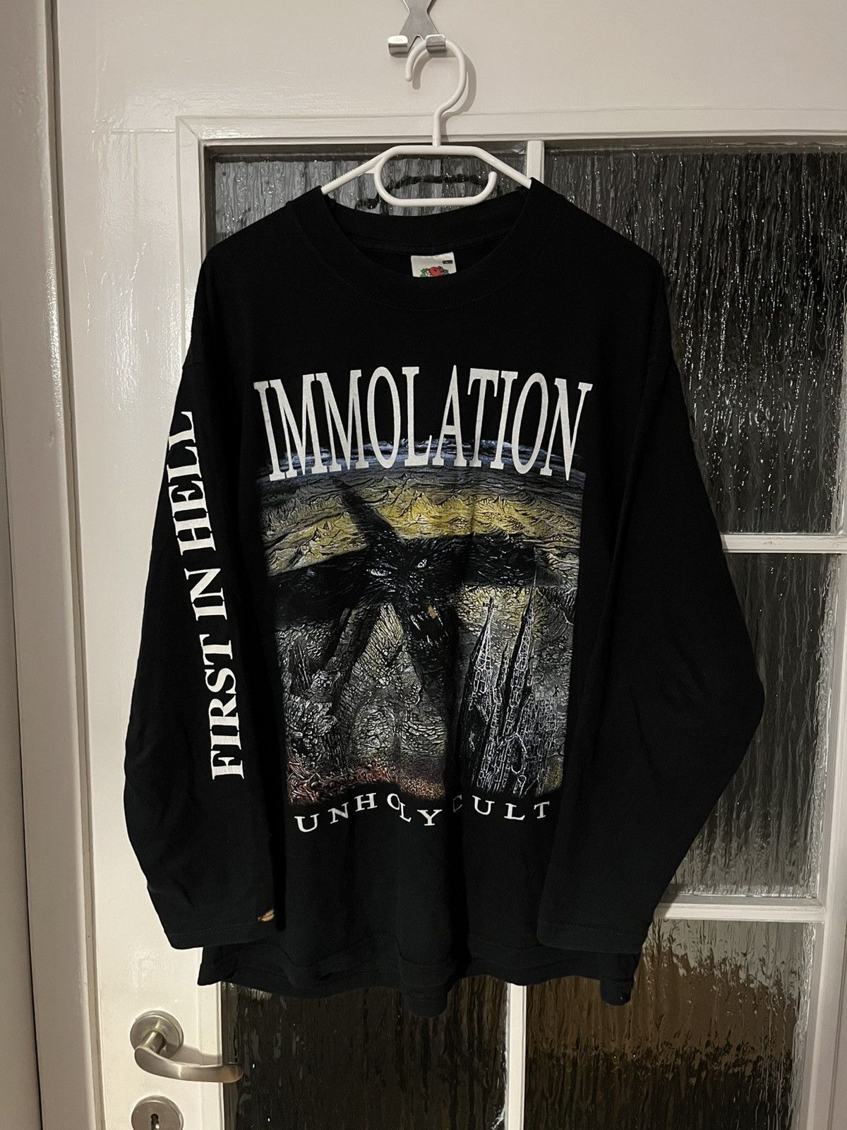 Band Tees × Vintage Immolation Unholy Cult First In Hell Tour 2002 Vintage LS Size US L / EU 52-54 / 3 - 1 Thumbnail