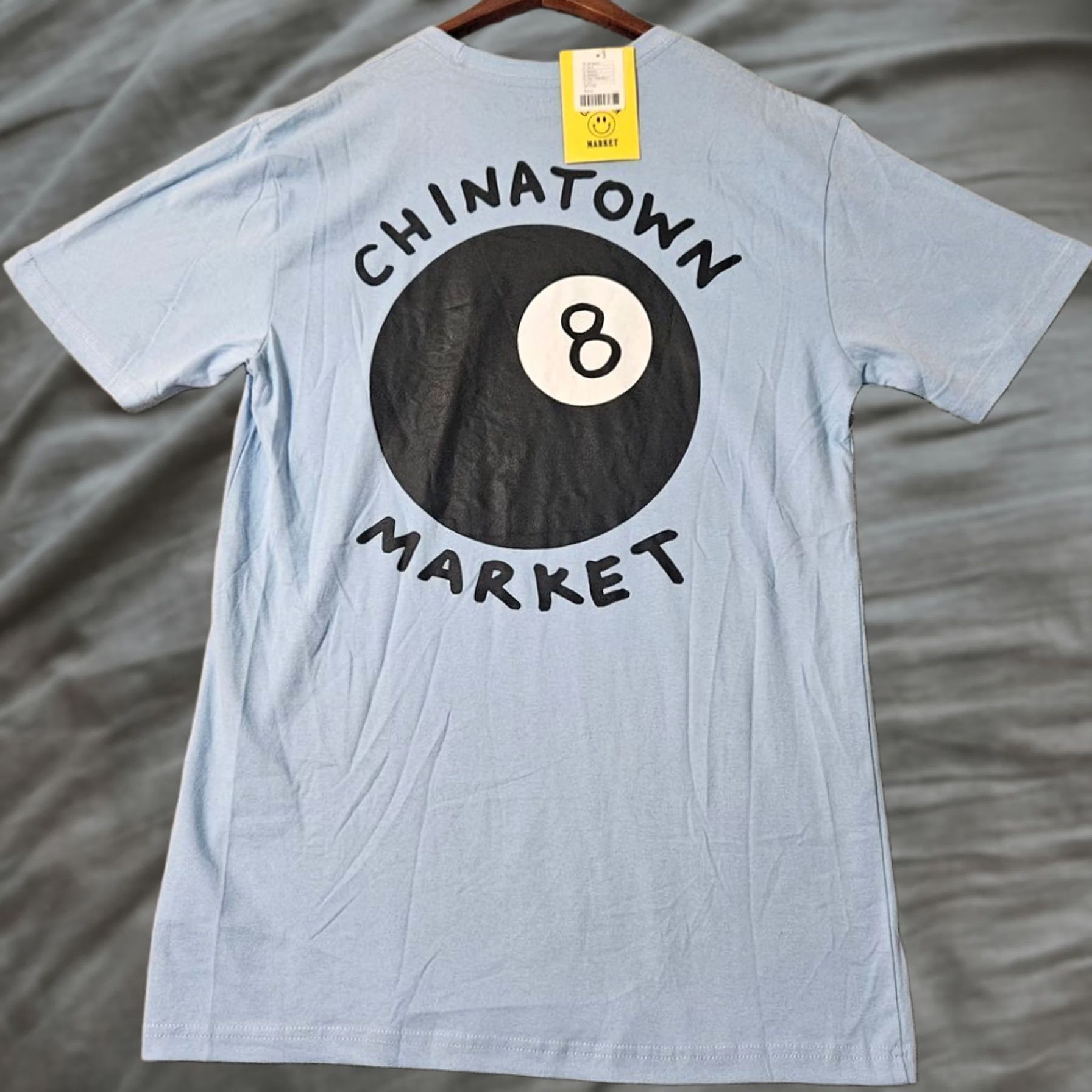 Vintage Chinatown Market Blue Mens Large T Shirt 8 Ball New Defect Size US L / EU 52-54 / 3 - 1 Thumbnail
