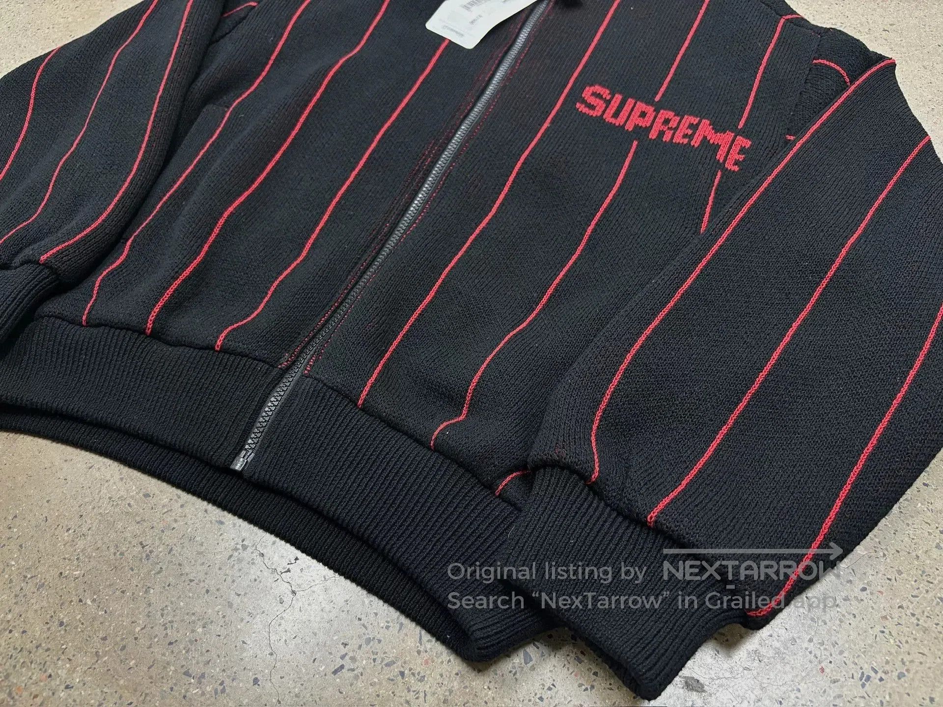 Supreme Supreme 23 Pinstripe Varsity Zip Up Sweater. Size US S / EU 44-46 / 1 - 5 Thumbnail
