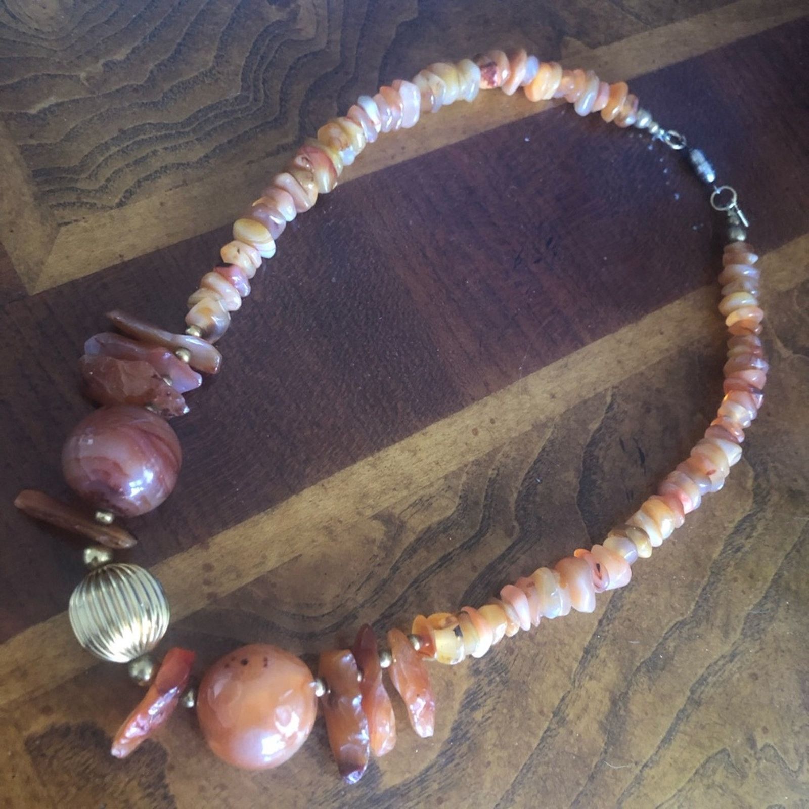 Vintage Vintage handcrafted genuine carnelian agate necklace Size ONE SIZE - 7 Thumbnail