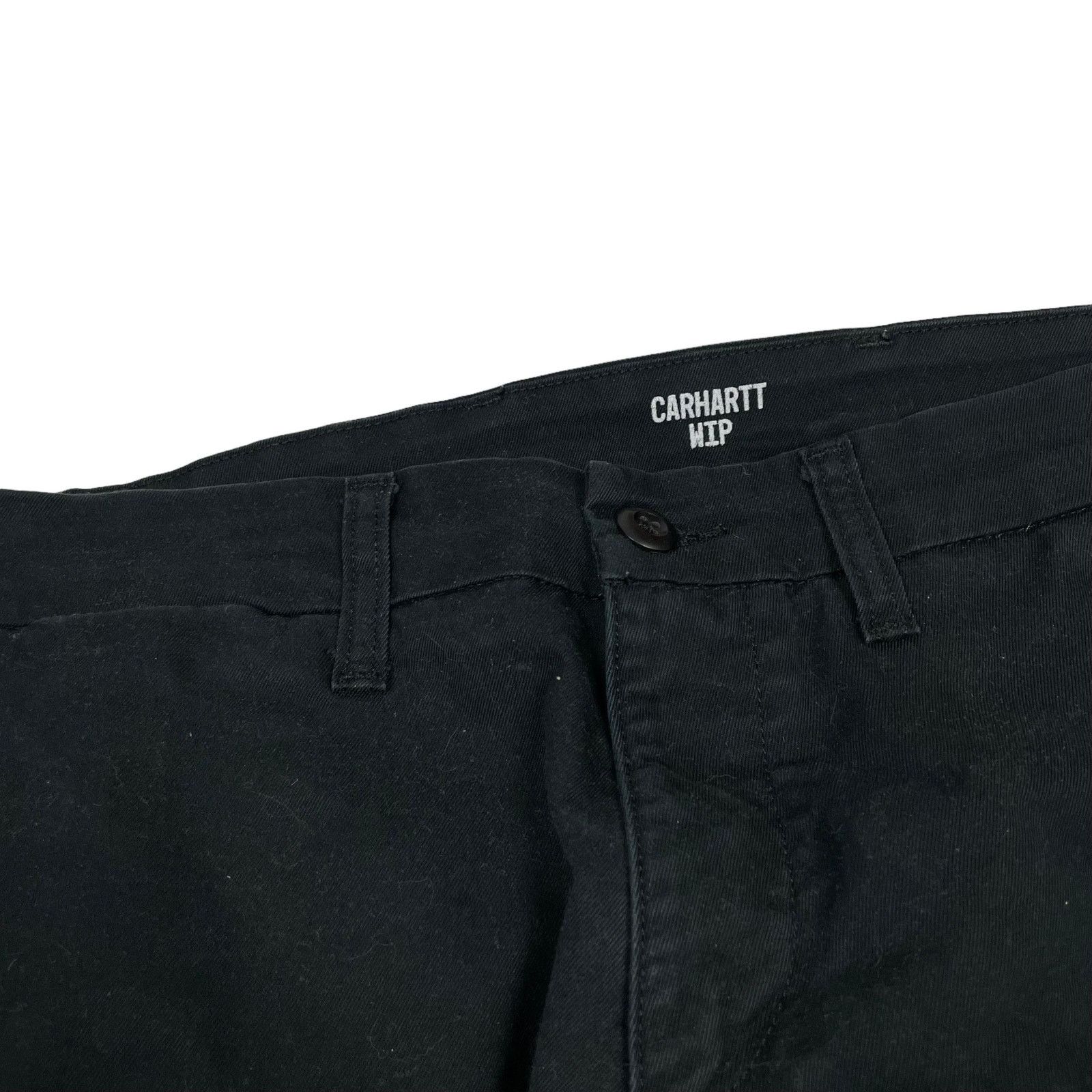 Carhartt Carhartt WIP Men's Black High-Rise Straight Leg Pants 31x34 Size US 31 - 4 Thumbnail
