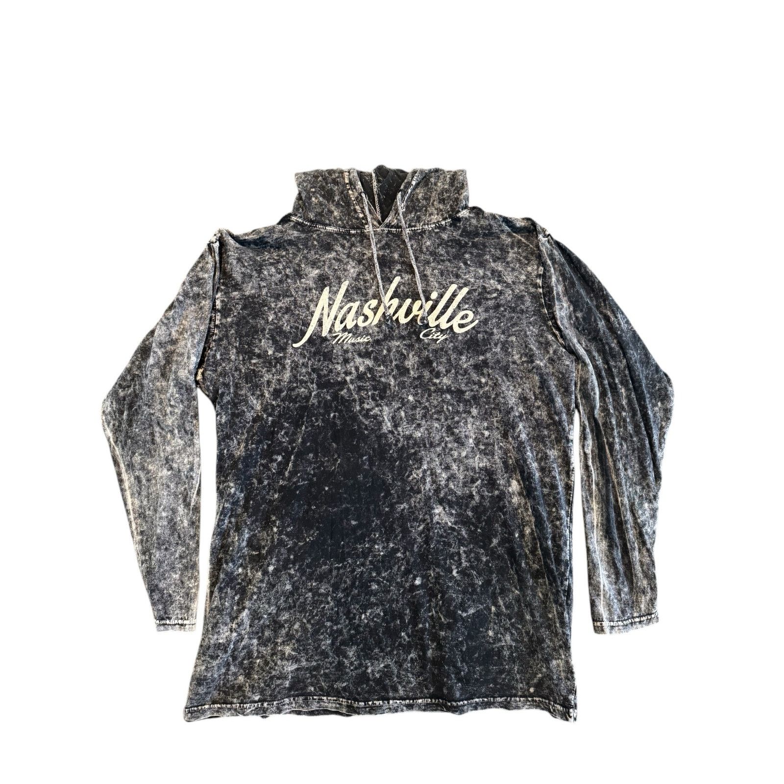 The Unbranded Brand MV Sport Men Black Acid Wash Pullover Hoodie Nashville XXL Size US XXL / EU 58 / 5 - 2 Thumbnail