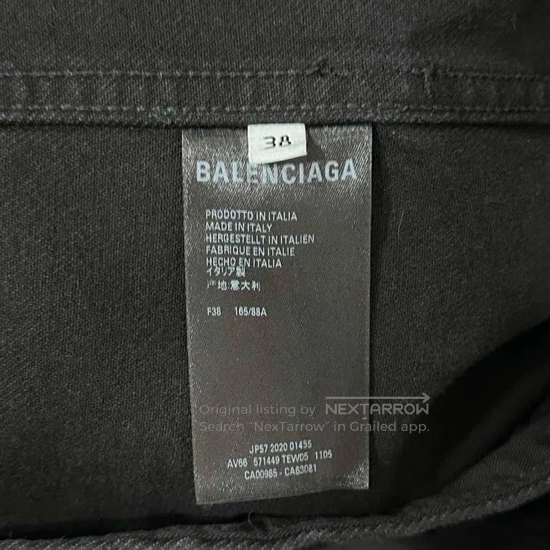 Balenciaga Balenciaga Crystal Logo Denim Jacket. Size US S / EU 44-46 / 1 - 6 Thumbnail