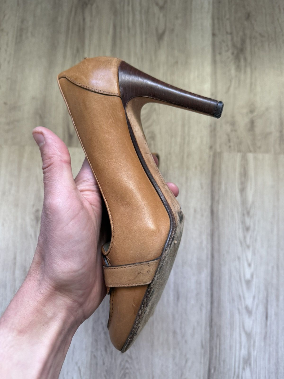 Ralph Lauren Purple Label Ralph Lauren Collection Italy Leather Loafer Pumps Tan High Size US 9.5 / IT 39.5 - 24 Thumbnail
