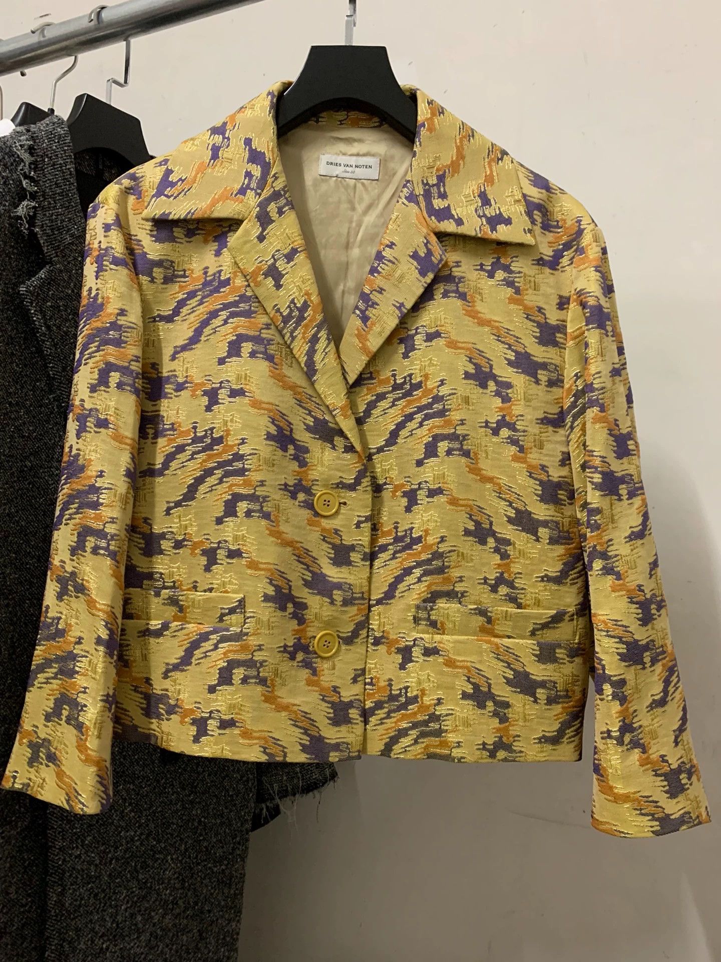 DRIES VAN NOTEN jacquard short jacket