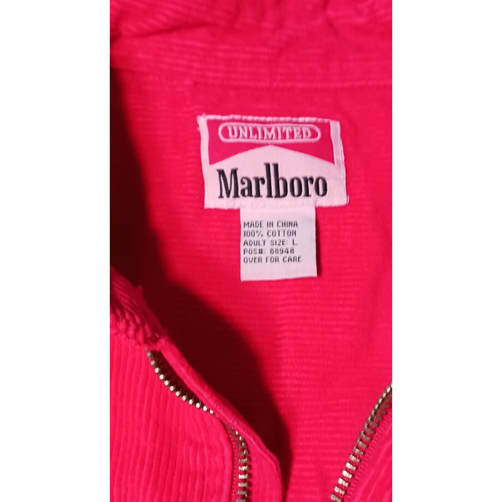 Marlboro 90's Marlboro Red Corduroy 1/2 Zip Pullover Shirt Large Terr Size US L / EU 52-54 / 3 - 6 Thumbnail