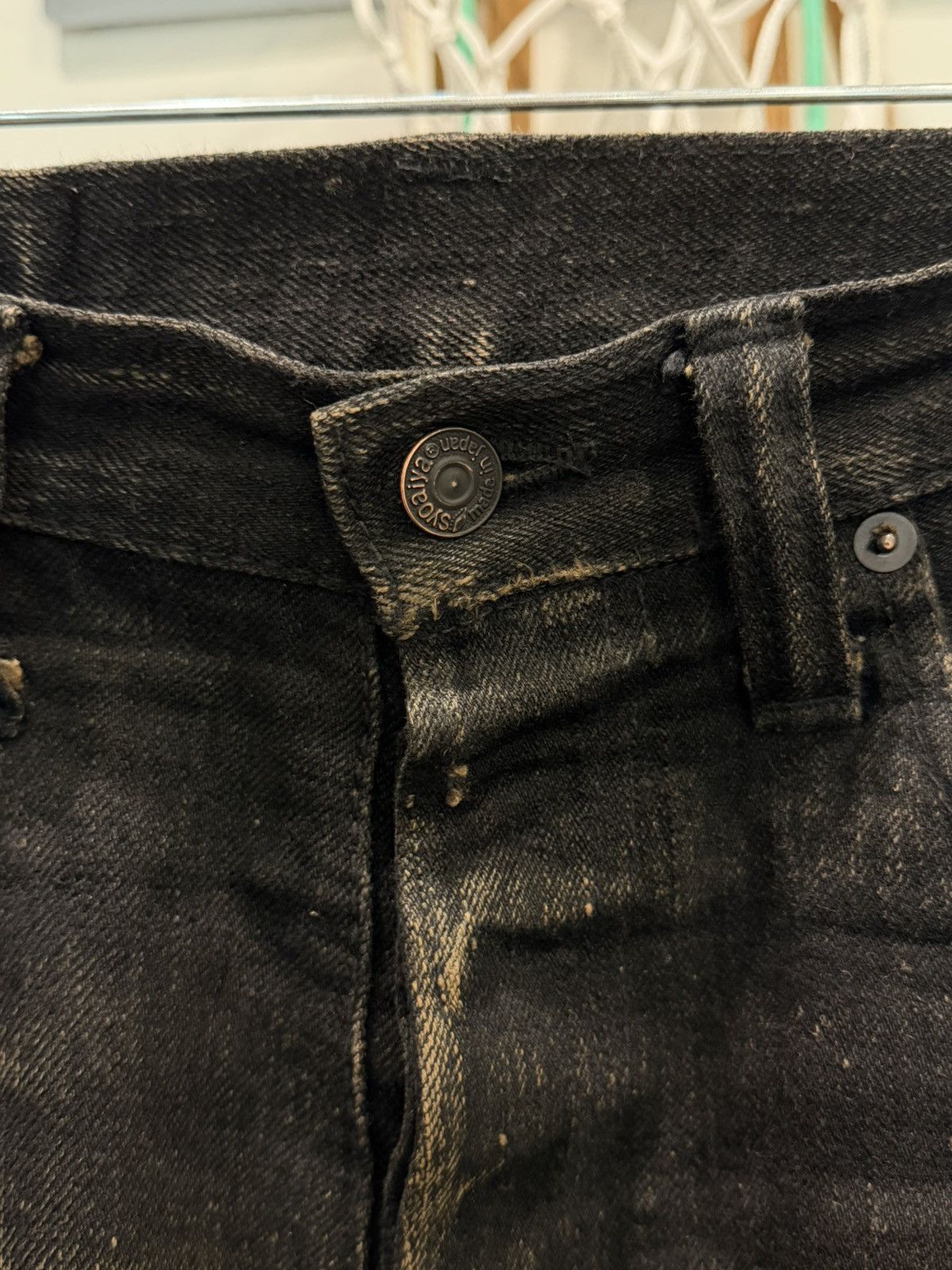 Pure Blue Japan Tea Core Dyed Black Selvedge Jeans - TCD-003-BK Size US 30 / EU 46 - 4 Thumbnail