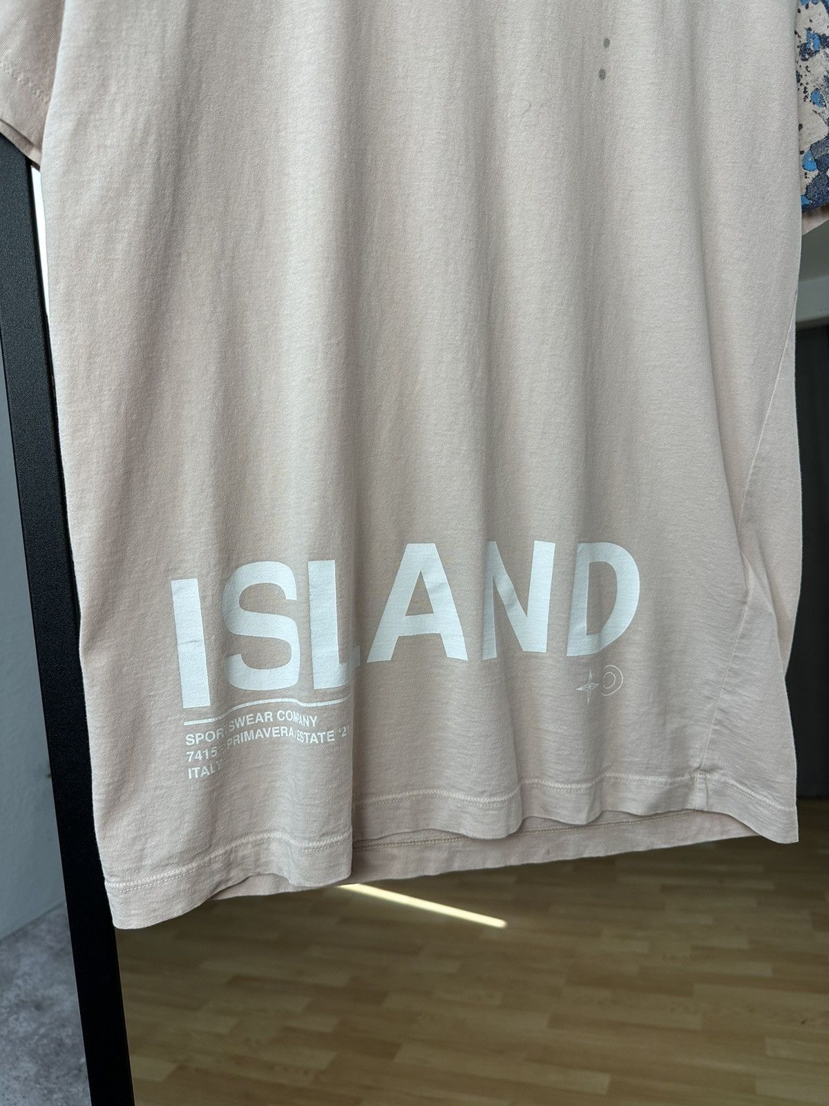 Stone Island Vintage Stone Island Big Logo T-Shirt Light Pink Rare Size US L / EU 52-54 / 3 - 3 Thumbnail