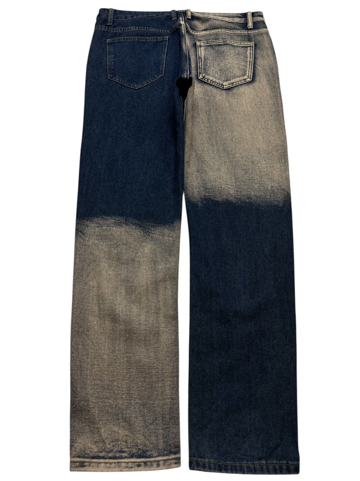 Kapital 💥RARE💥SICK JAPANESE 2 TONE COLOR DISTRESSED RIPPED JEANS Size US 34 / EU 50 - 2 Thumbnail