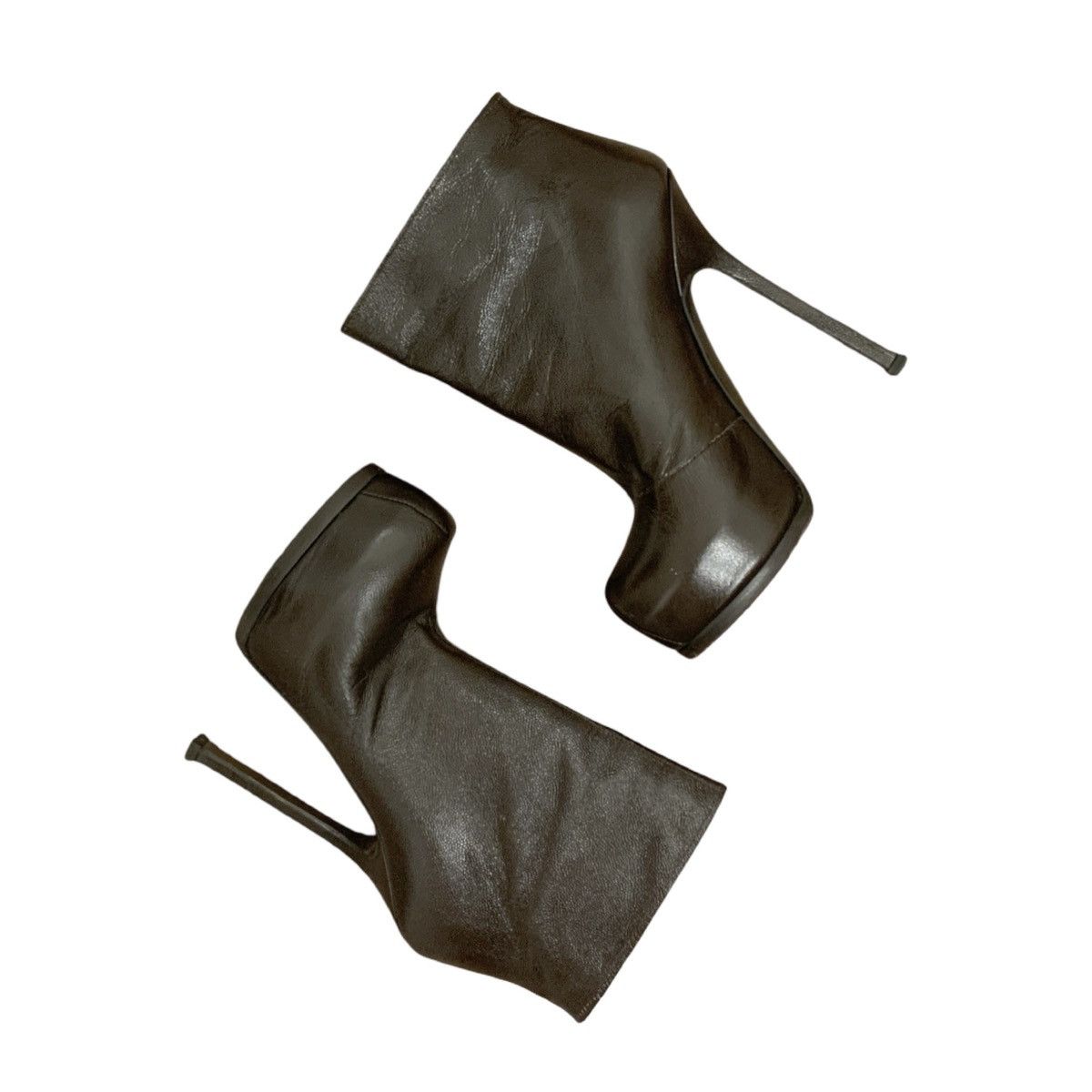 Yves Saint Laurent yves saint laurent billy platform ankle brown boots Size US 5.5 / IT 35.5 - 1 Thumbnail
