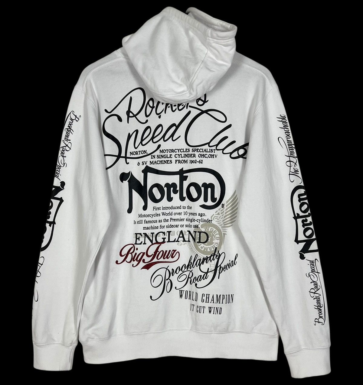 Norton Vintage England Rockers Speed Club Norton Motorcycle Hoodie Size US M / EU 48-50 / 2 - 1 Thumbnail