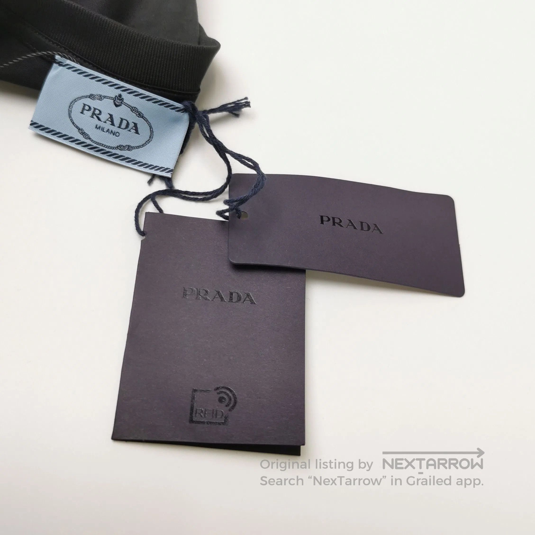 Prada Prada Classic Black Cotton Round Neck T. Size XS / US 0-2 / IT 36-38 - 3 Thumbnail