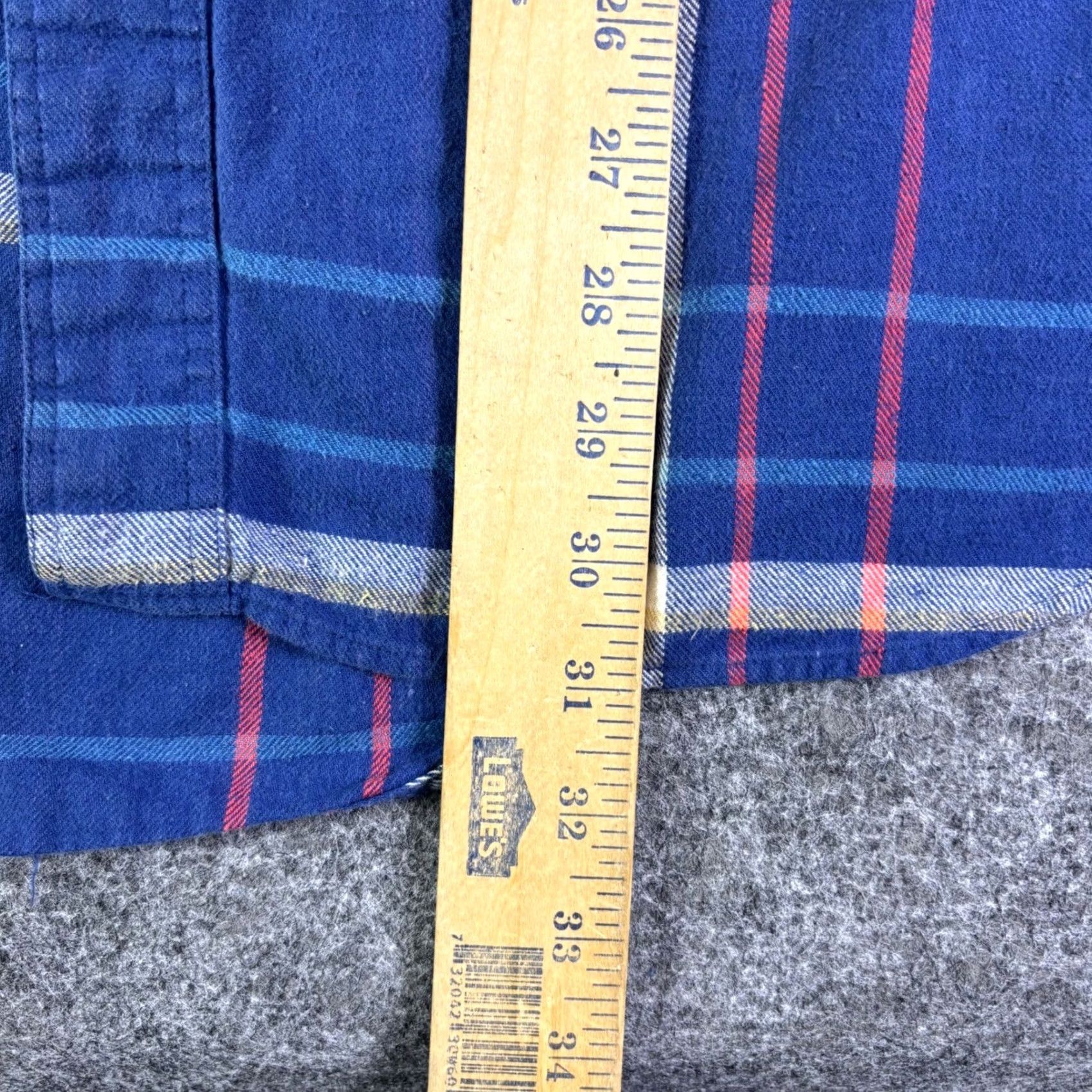 Ralph Lauren VINTAGE Chaps Ralph Lauren Blue Plaid Flannel Shirt XL Long Sleeve Distressed Shirt Size US XL / EU 56 / 4 - 4 Thumbnail