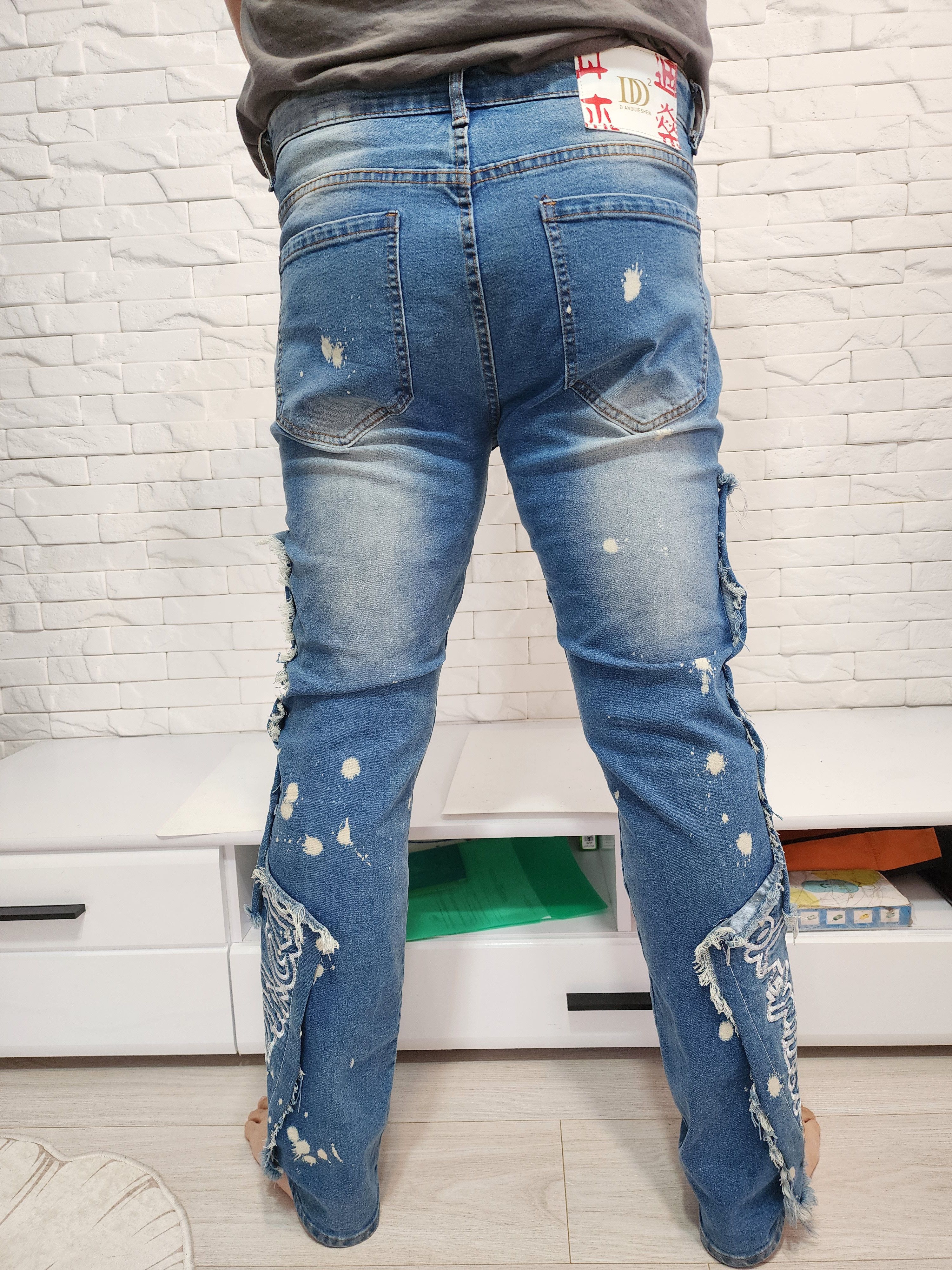 Denim & Co. Blue Denim Jeans Mens: Stretch Fabric, Size US 36 / EU 52 - 4 Thumbnail