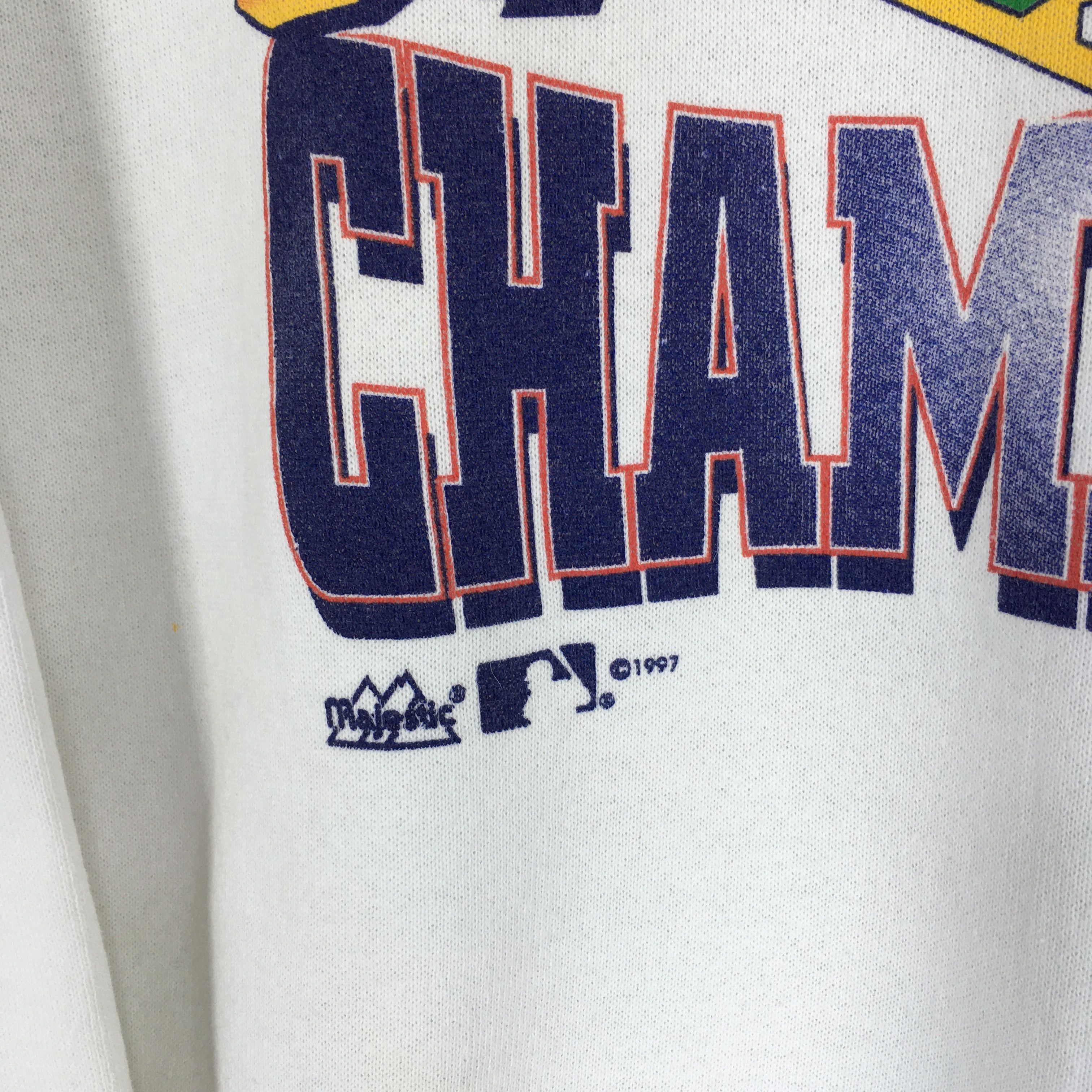 Logo 7 × MLB × Vintage Vintage 90s Cleveland Indians MLB Sweatshirt XLarge Size US XL / EU 56 / 4 - 5 Thumbnail