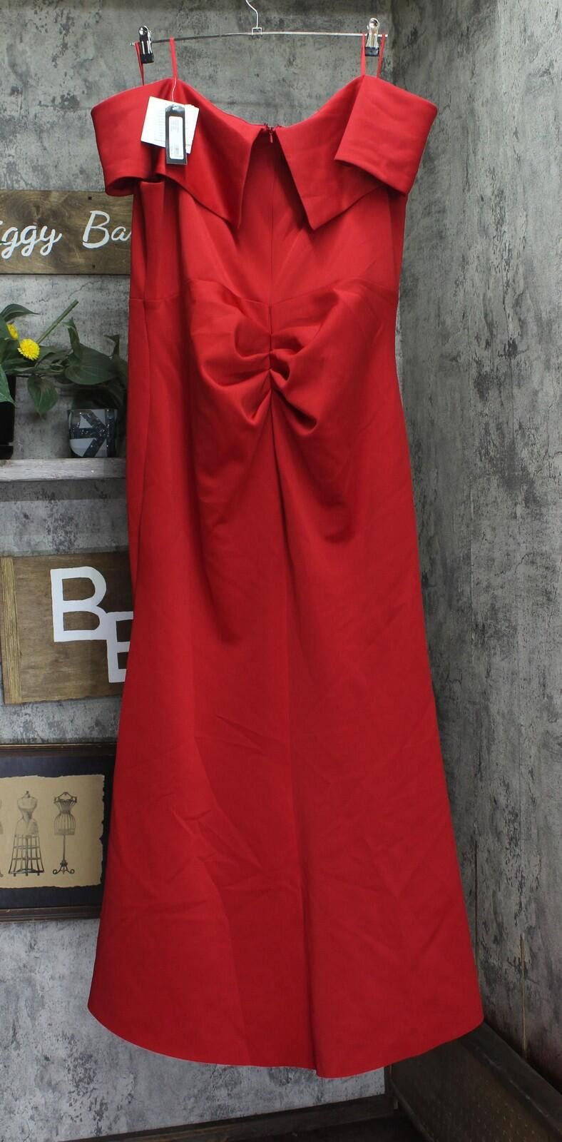 Other Xscape The Shoulder Scuba Crepe Dress Gown 4793xw Red 22w Size 3XL / US 20-22 - 2 Thumbnail