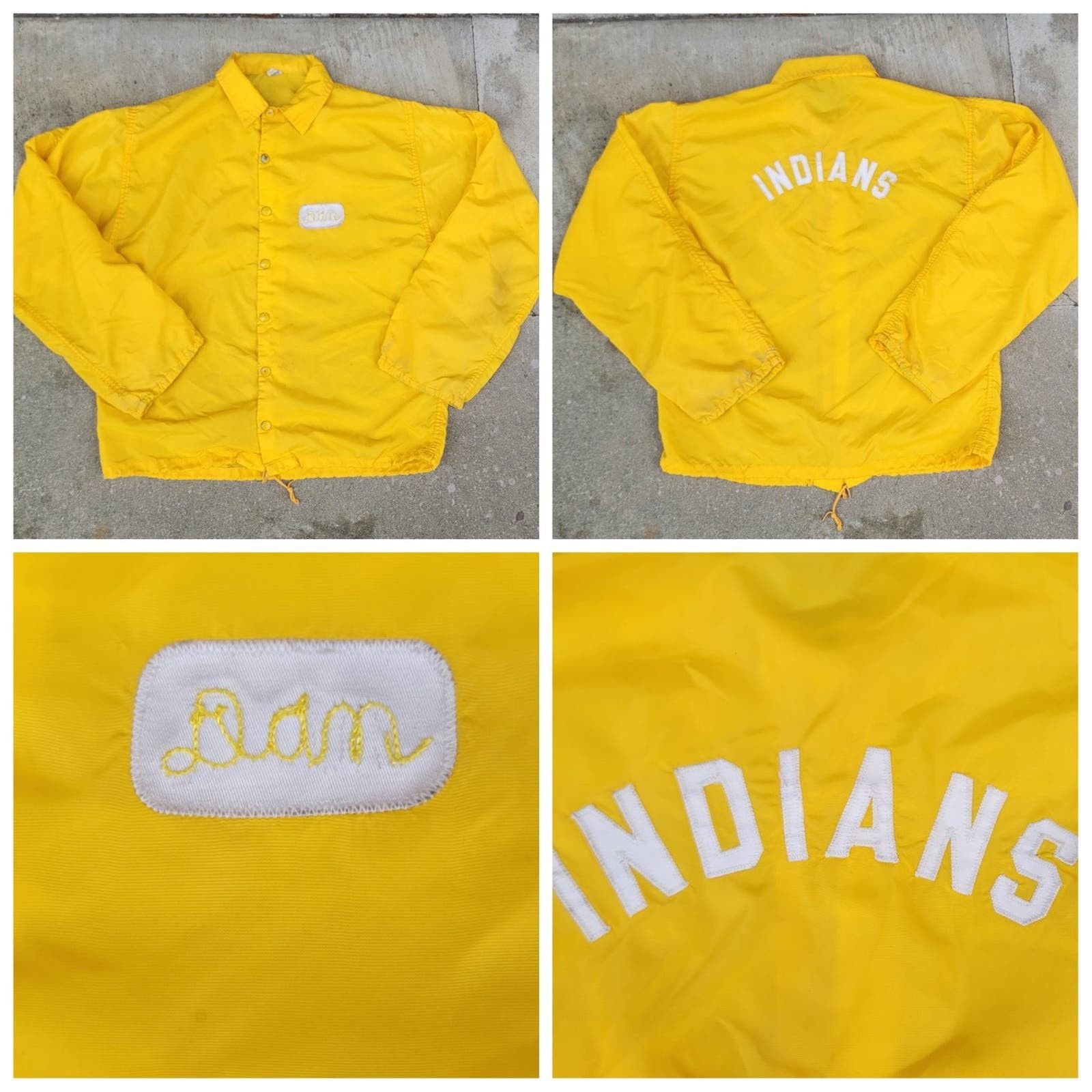 Vtg 60s Russell Athletic Company Coaches Windbreaker Jacket