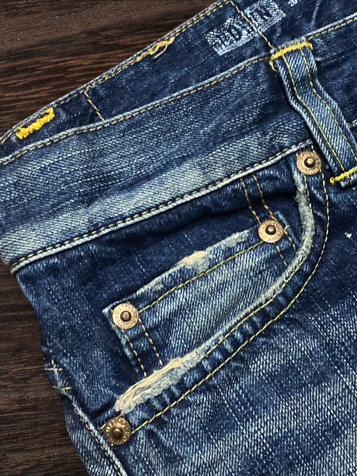 Junya Watanabe Vintage Japanese Brand Edwin 503 Mud Wash Distressed Flare Size US 33 - 13 Thumbnail