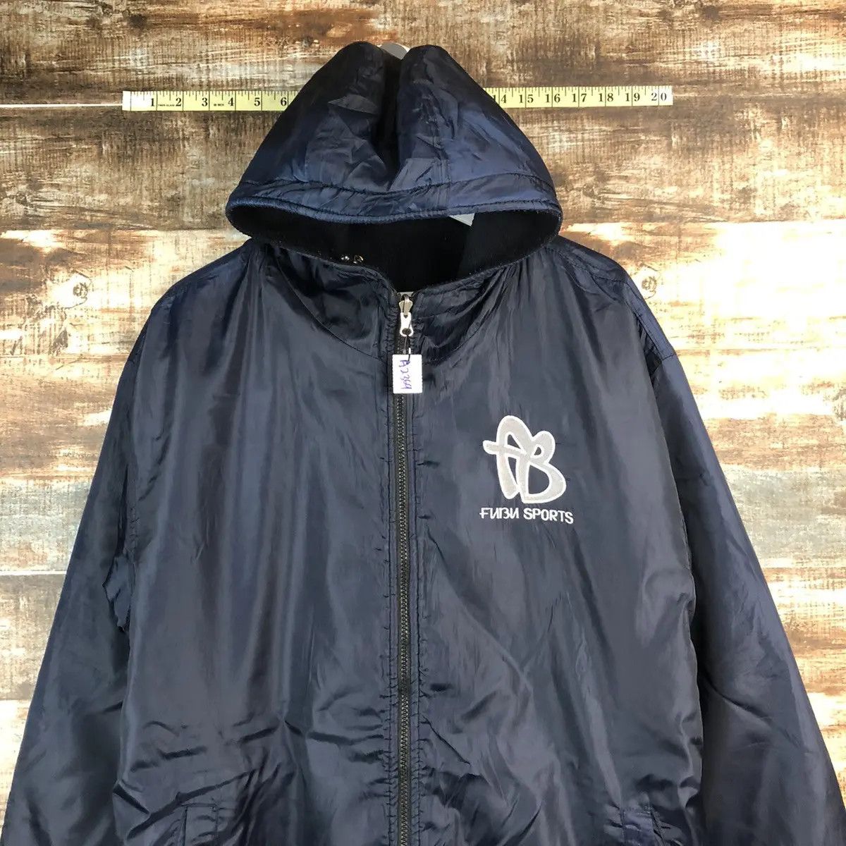 Fubu Fubu Sports Dark blue Hoodie windbreaker #A2369 Size US XL / EU 56 / 4 - 6 Thumbnail