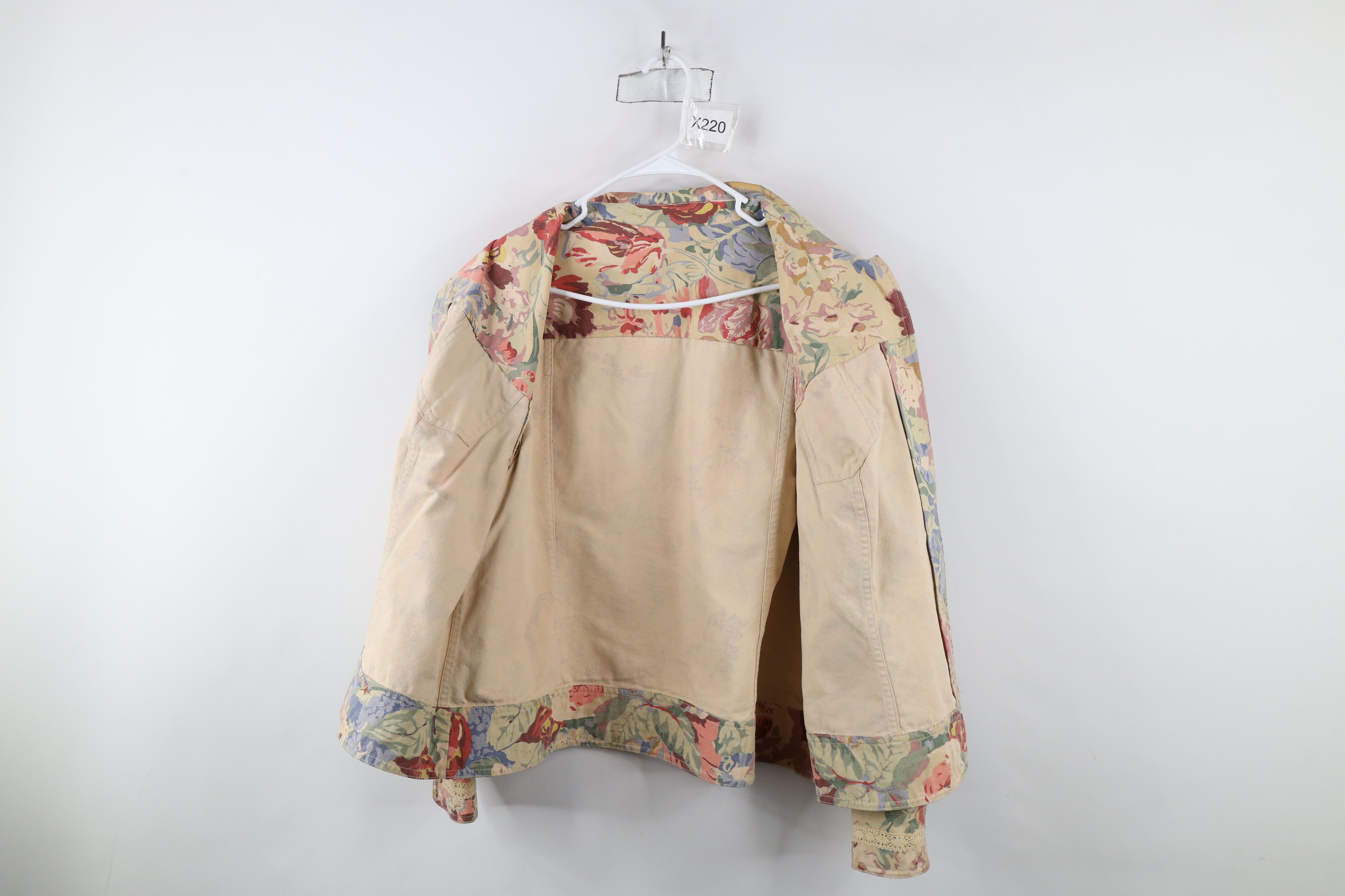Vintage Vintage 90s Streetwear All Over Print Canvas Trucker Jacket Size XL / US 12-14 / IT 48-50 - 10 Thumbnail