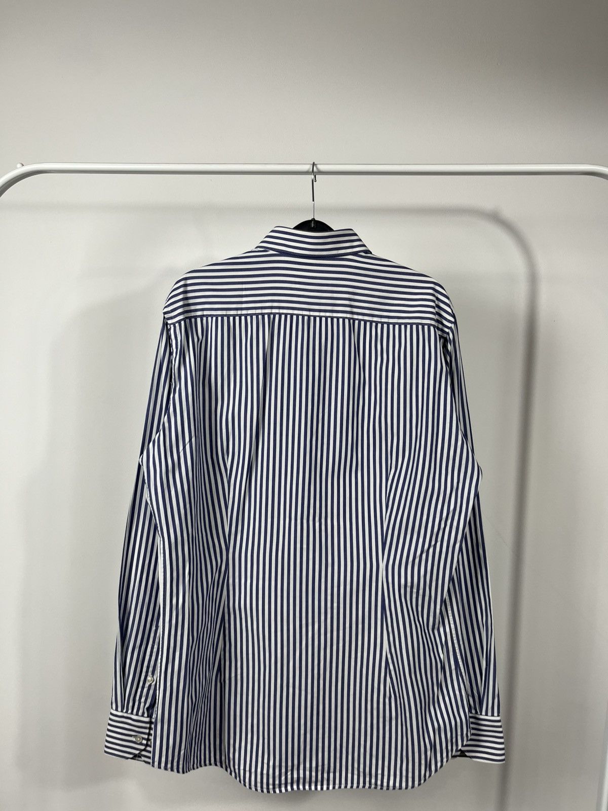 Other Santoria Milanese Blue White Striped Cotton Shirt 41 16 Size US L / EU 52-54 / 3 - 15 Thumbnail
