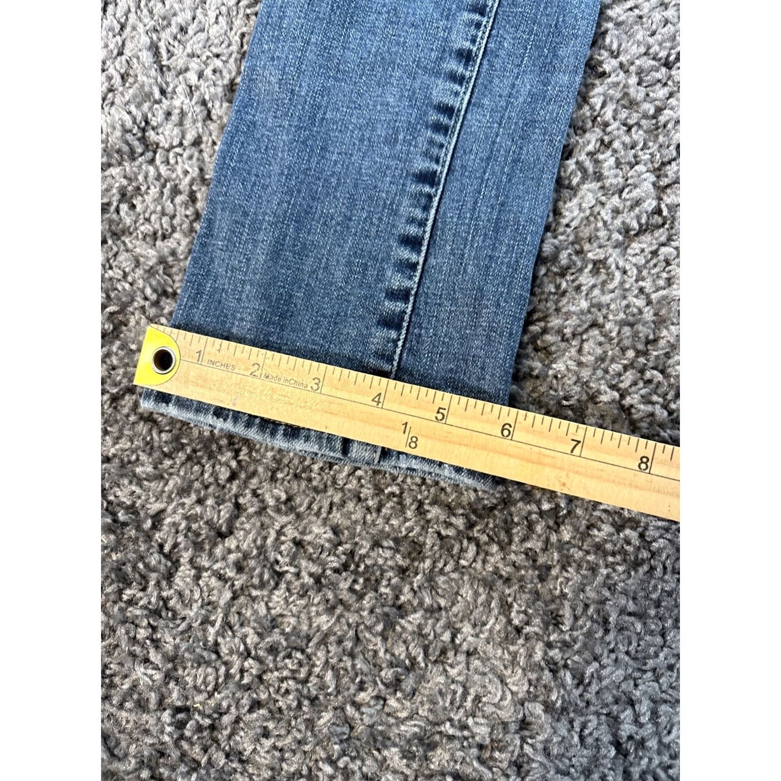 American Eagle Outfitters Vtg American Eagle Skinny Jeans Womens 28x29 Low Rise Med Wash Faded Distressed Size 26" / US 2 / IT 38 - 3 Thumbnail