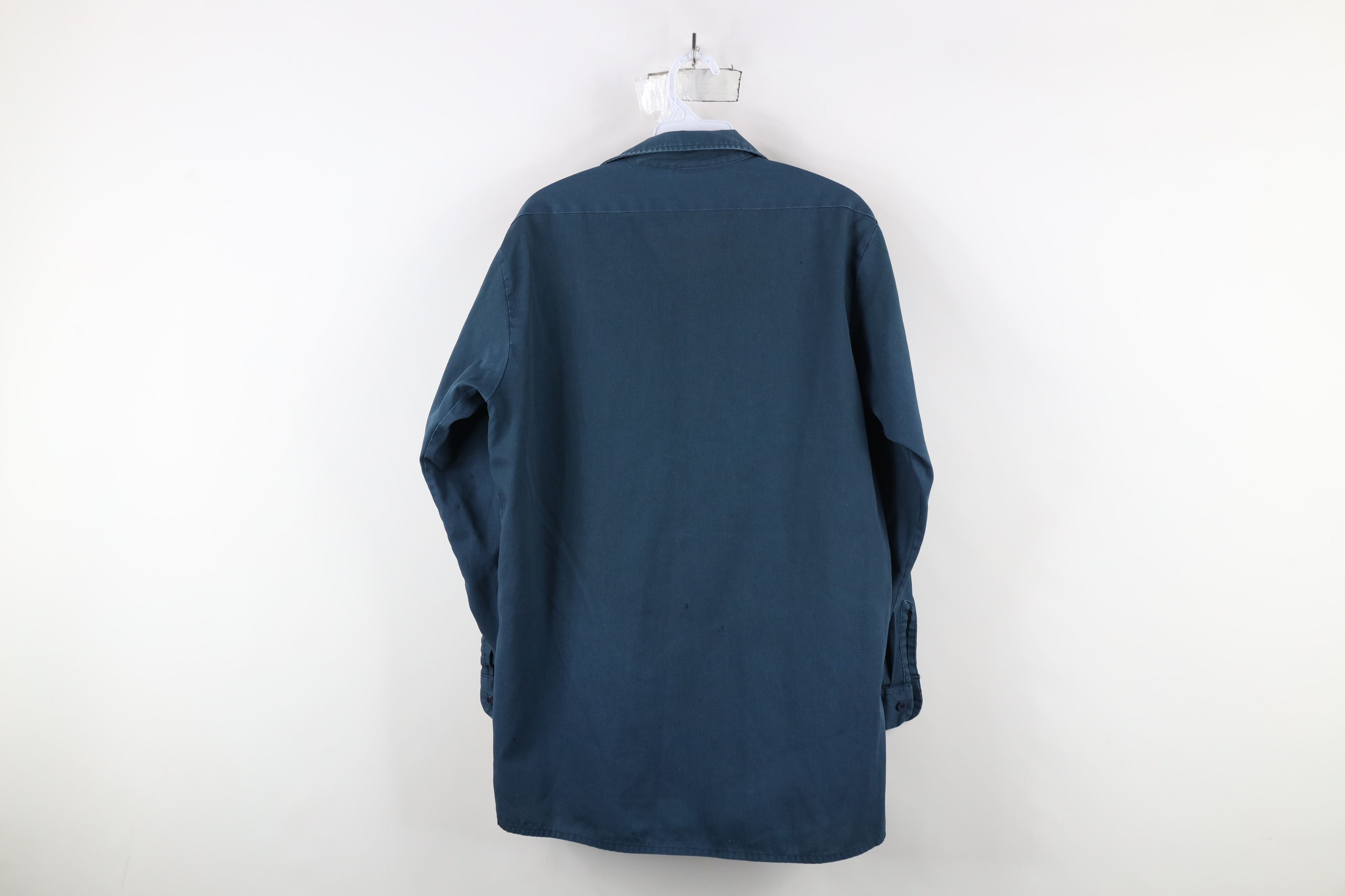 Dickies × Vintage Vintage 90s Dickies Workwear Button Shirt Teal USA Size US M / EU 48-50 / 2 - 12 Thumbnail